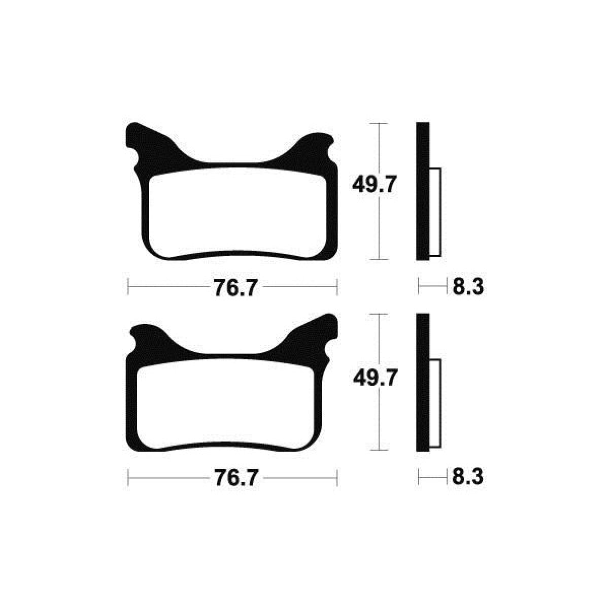 Plaquettes De Frein Tecnium Métal Fritté - mf342