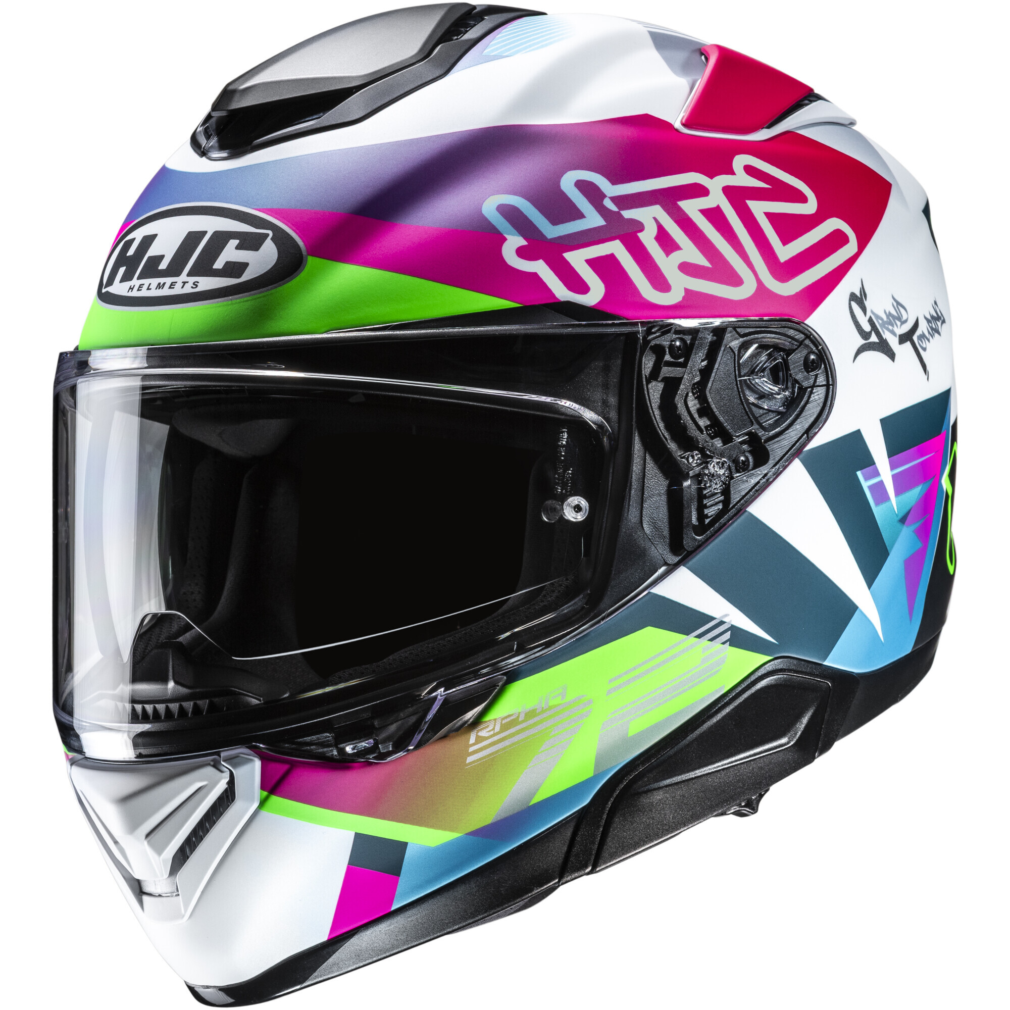 Casque HJC RPHA 72 Goldy MC84SF Blanc Rouge Vert Mat - L