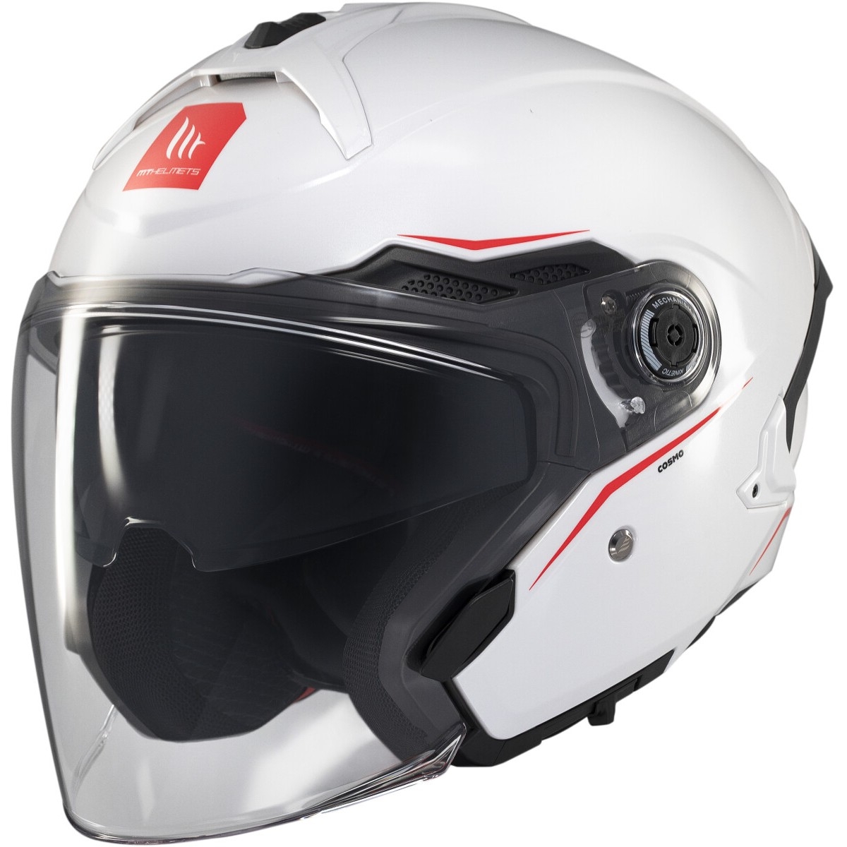 CASQUE MT COSMO SOLID L/BLANC BRILLANT