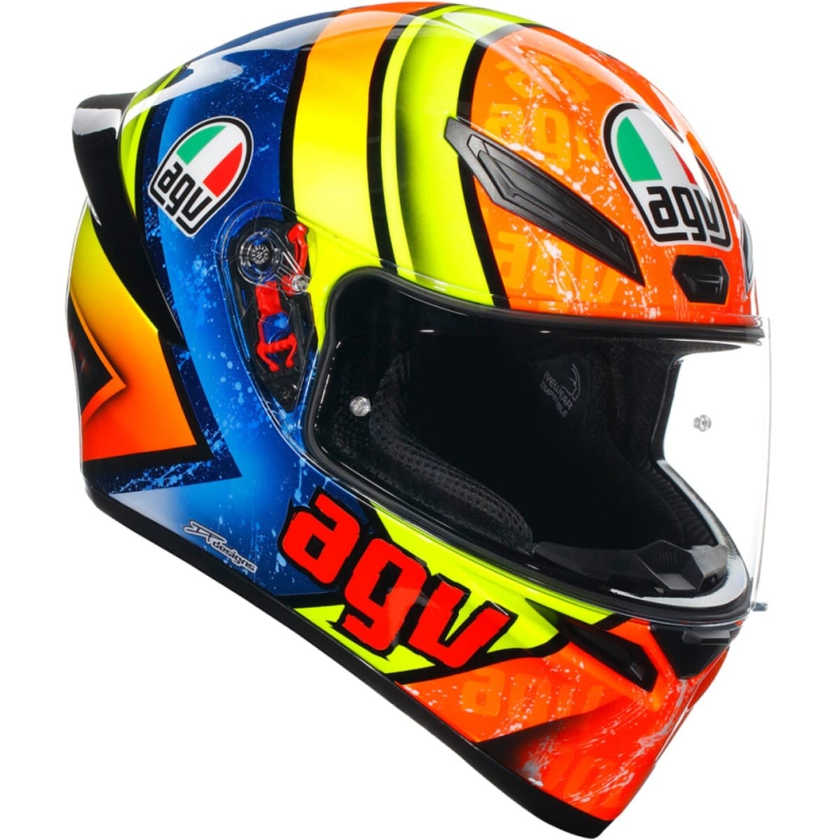 CASQUE AGV K1 S IZAN ORANGE BLEU / 2XL