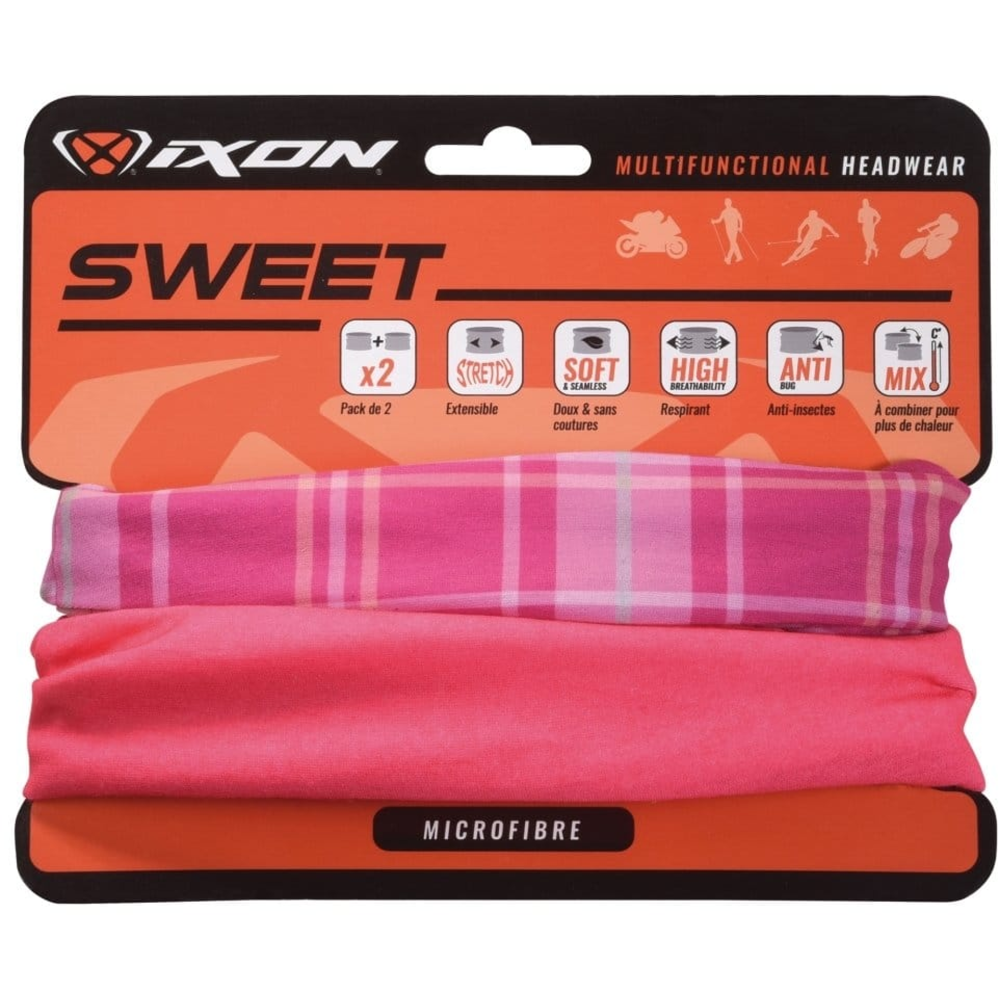 Tour de Cou Ixon Sweet Square Fuchsia Rose