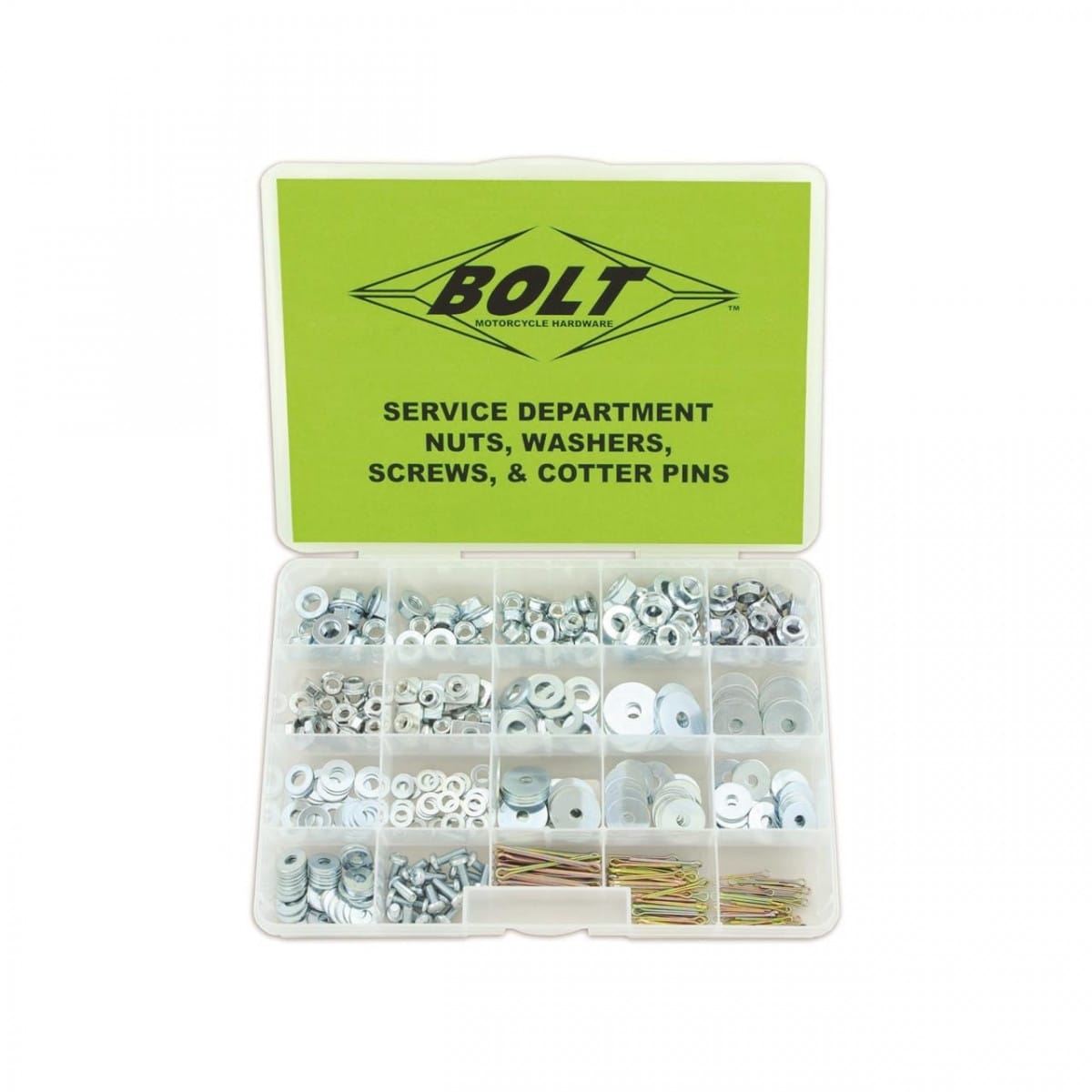 Coffret 422 écrous, rondelles, vis, goupilles Bolt