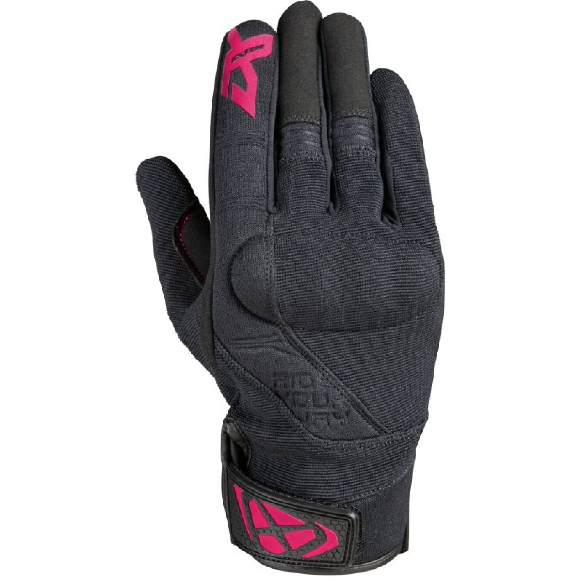 Gants Femme Ixon Lady RS Delta Noir Fuchsia - 2XL
