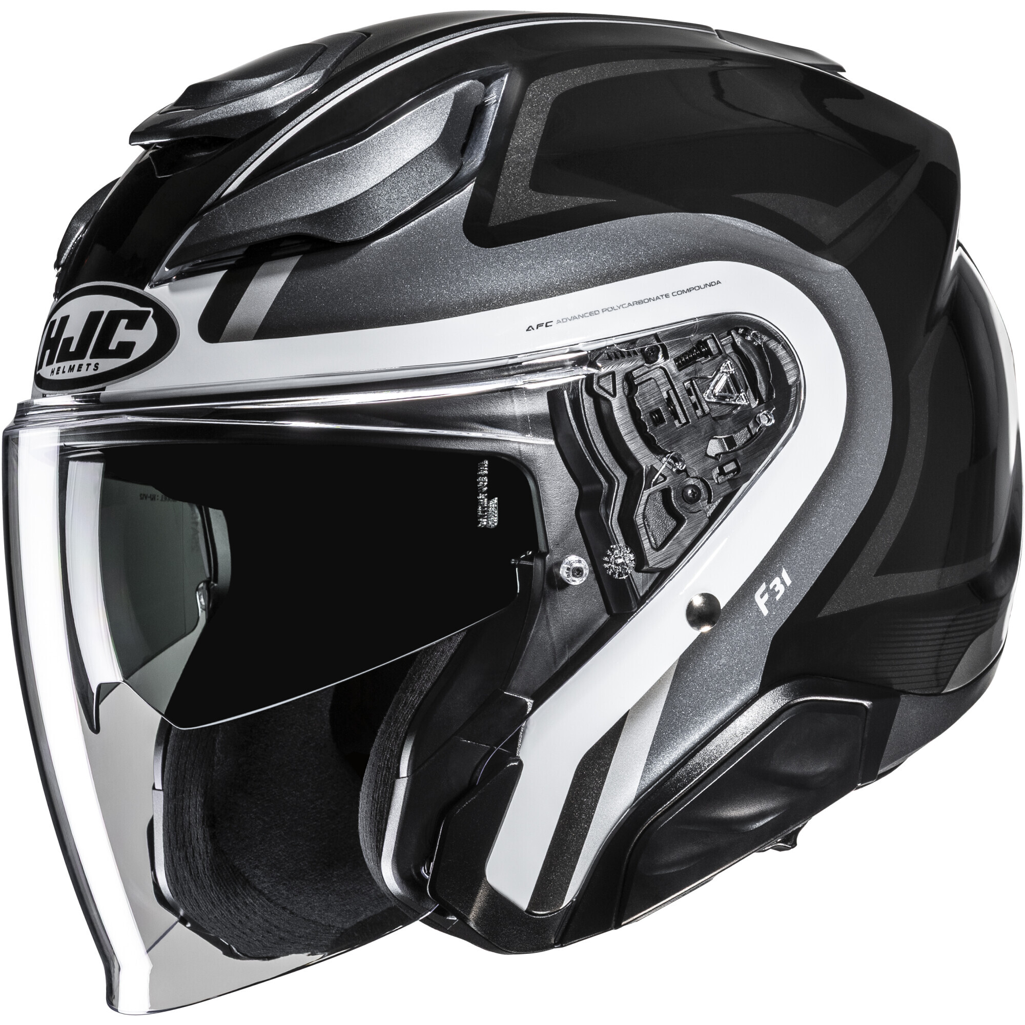 Casque HJC F31 Bask MC5 Noir Gris Blanc - L