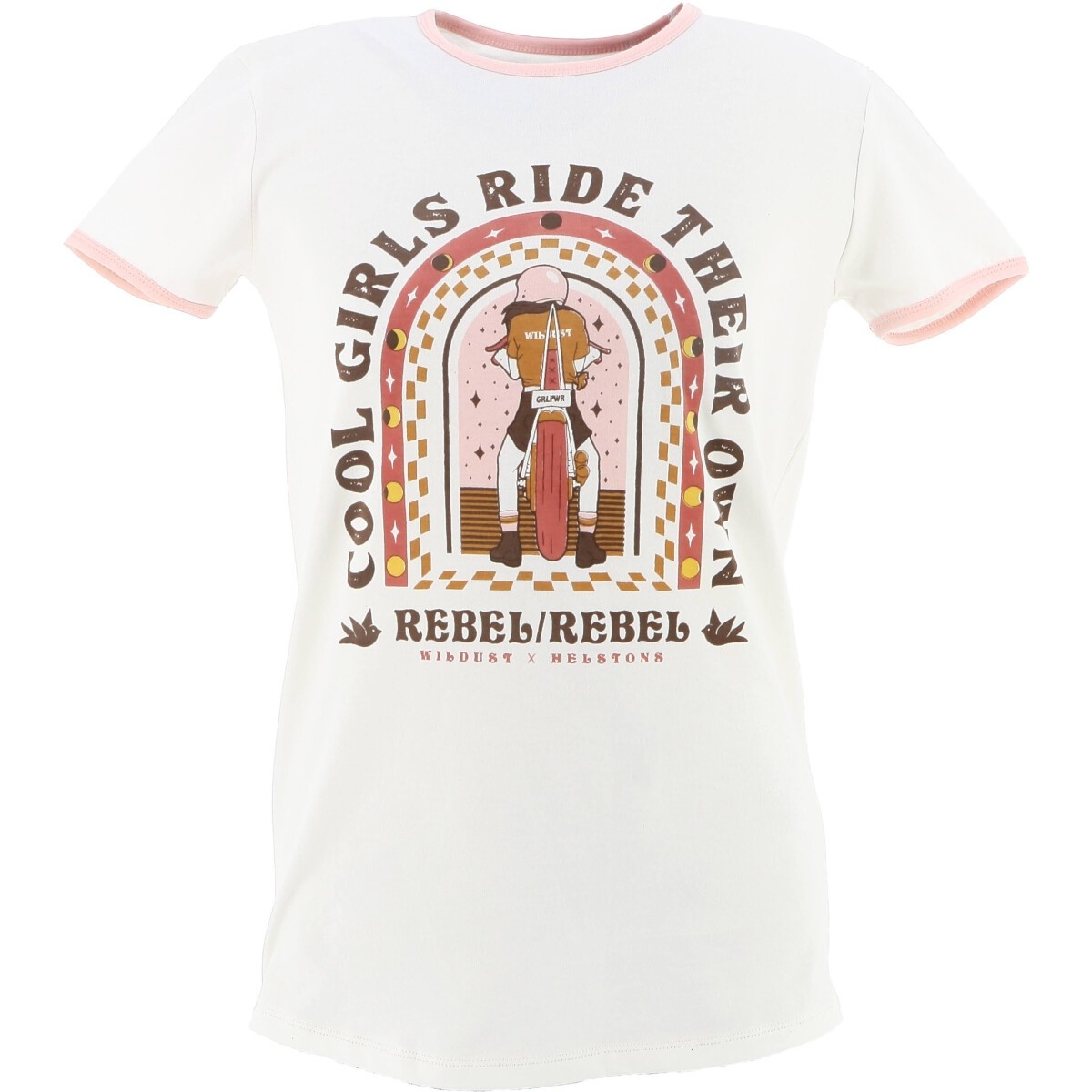 T-SHIRT LADY HELSTONS WD REBEL BLANC / 2XL