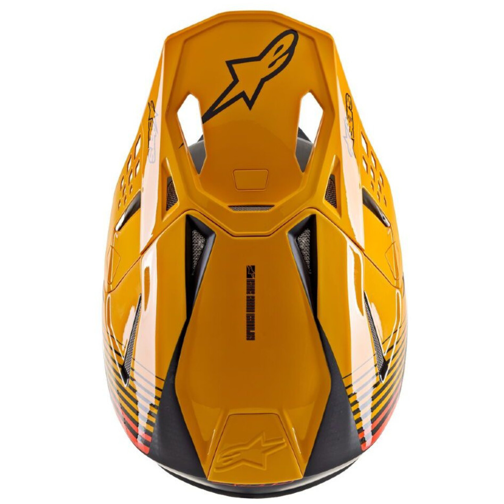 Casquette Alpinestars Supertech S-M10 Dyno Noir Orange Brillant
