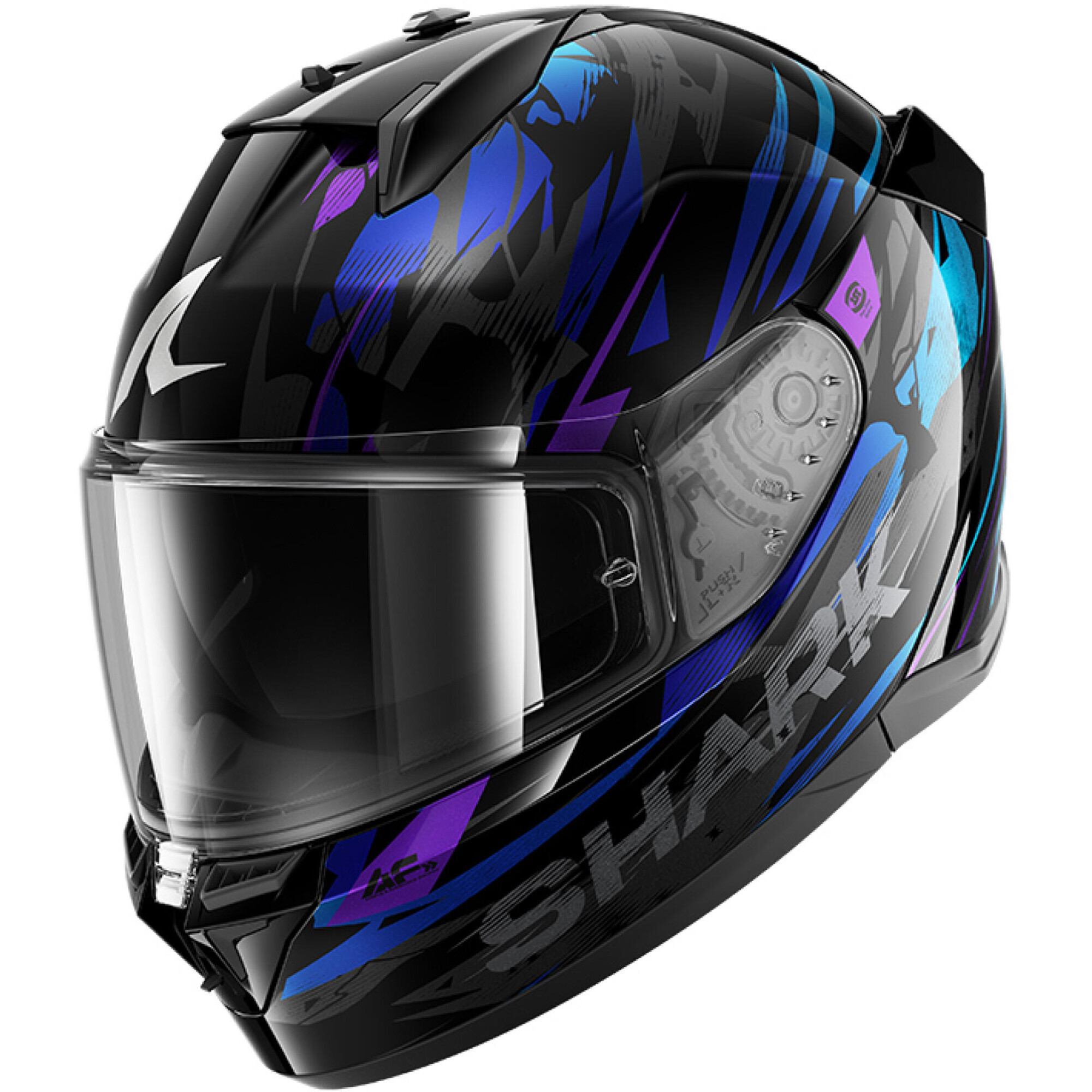 Casque Shark D-Skwal 3 Inkrider Noir Cameleon Anthracite - M