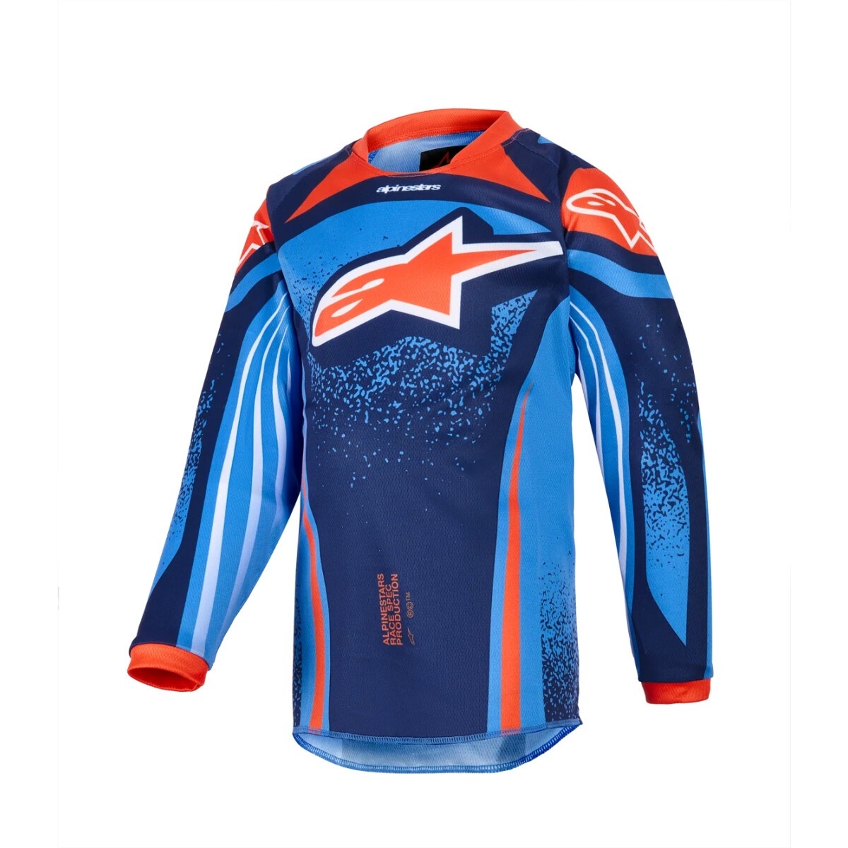 MAILLOT CROSS ENFANT ALPINESTARS RACER NOMUR BLEU FONCÉ ORANGE / 2XS