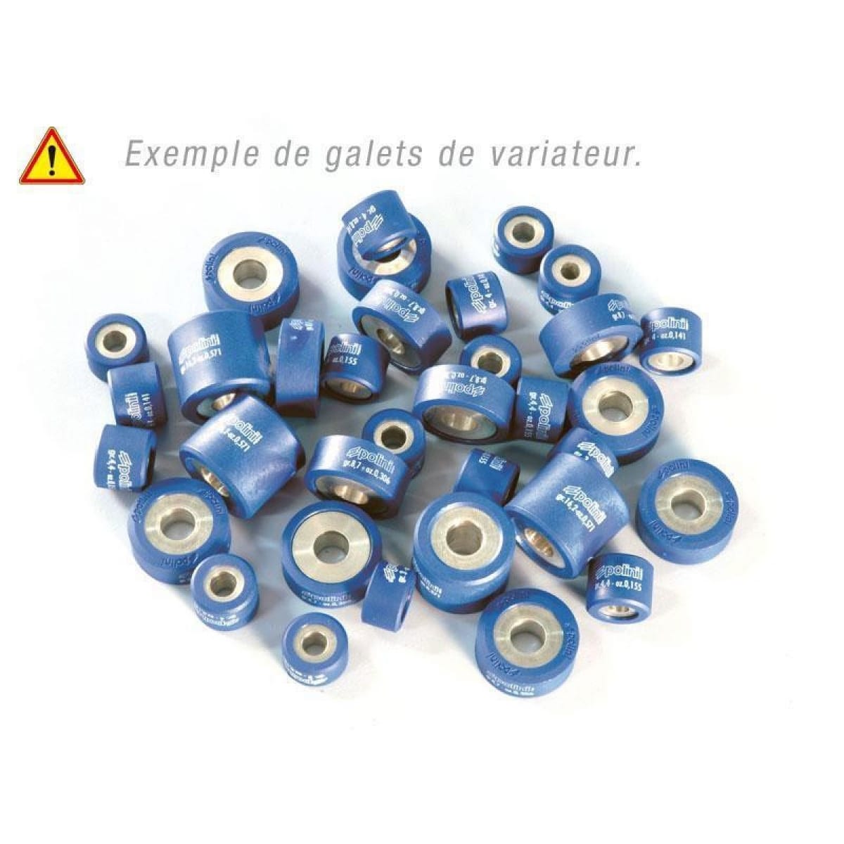 Galets 7,6g polini pour vario maxi-speedpn 241666 pour piaggio 125cc