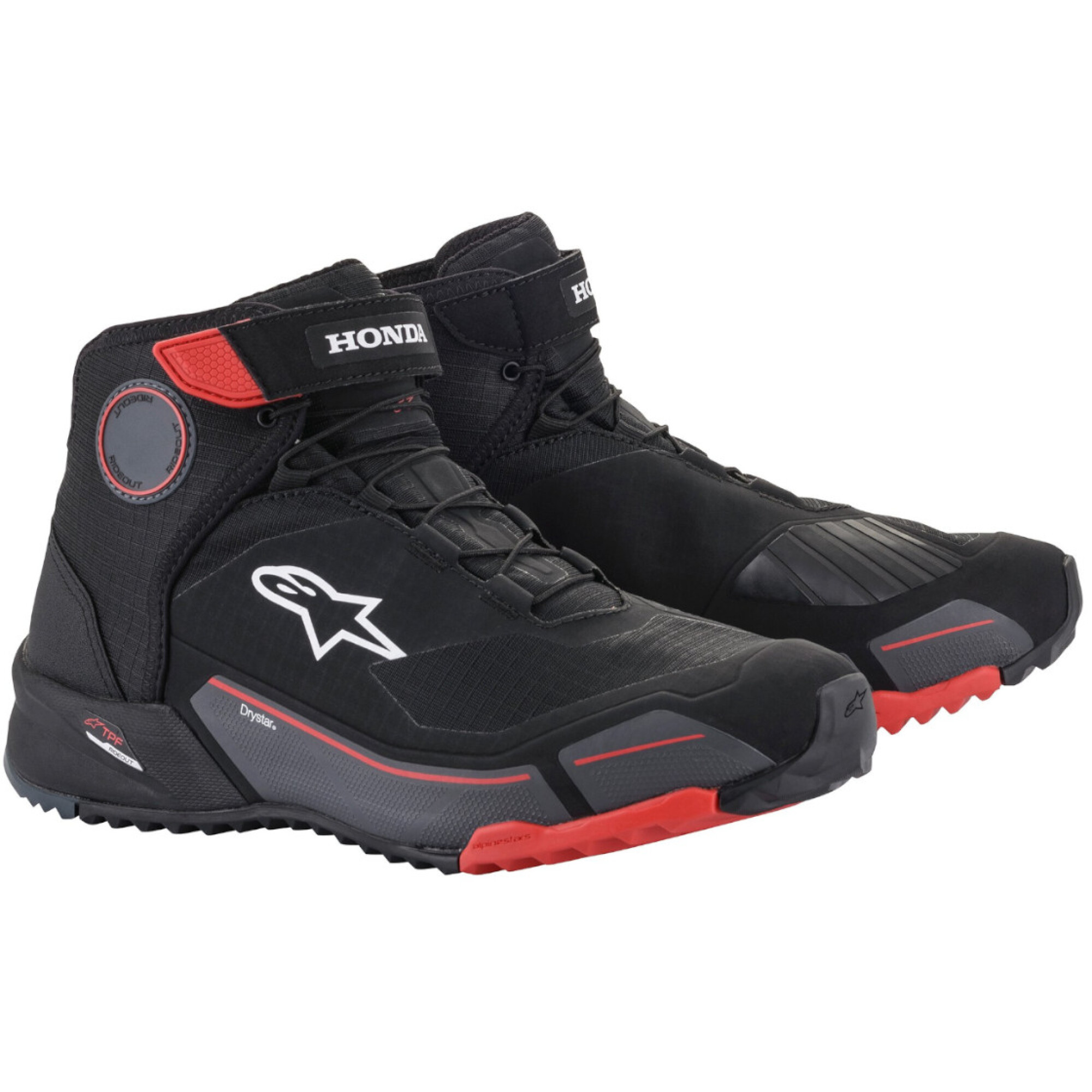 Baskets Alpinestars Honda CR-X Drystar Riding Noir Rouge Gris - 38