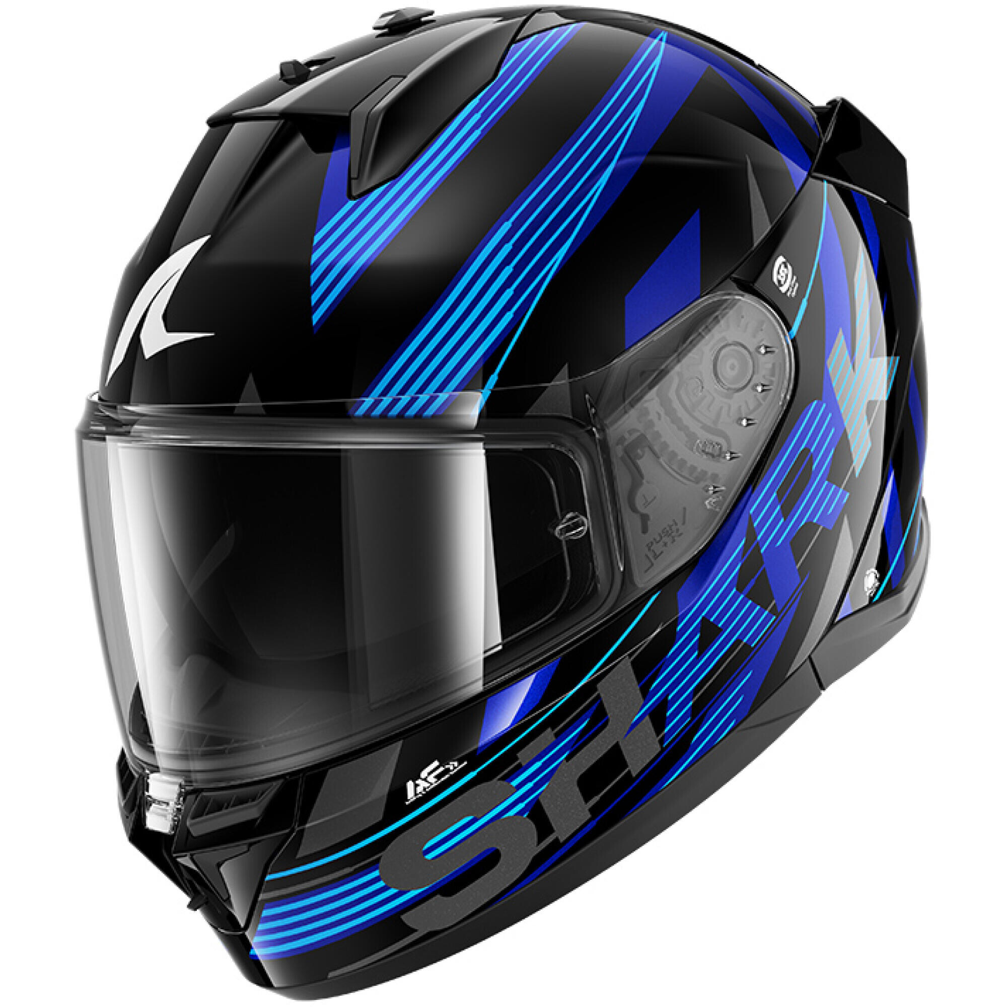 Casque Shark D-Skwal 3 Dashed Noir Bleu Anthracite - M