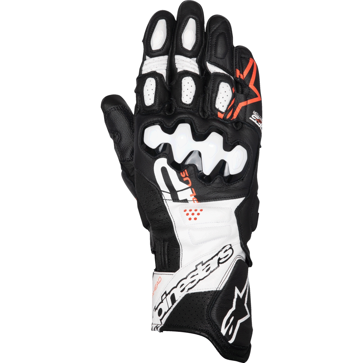 GANTS ALPINESTARS GP PLUS R V3 L/NOIR BLANC ROUGE FLUO 1231