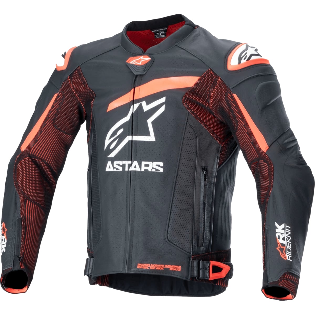 BLOUSON ALPINESTARS GP PLUS R V4 RIDEKNIT NOIR ROUGE FLUO BLANC / 48