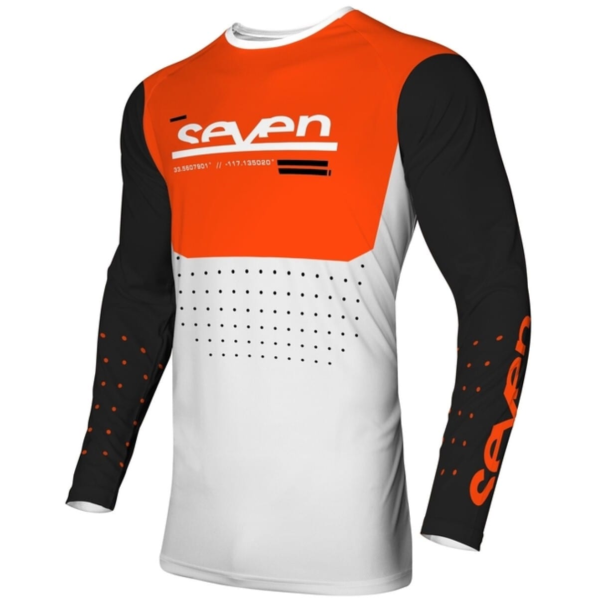 MAILLOT CROSS SEVEN VOX APERTURE BLANC ORANGE / L