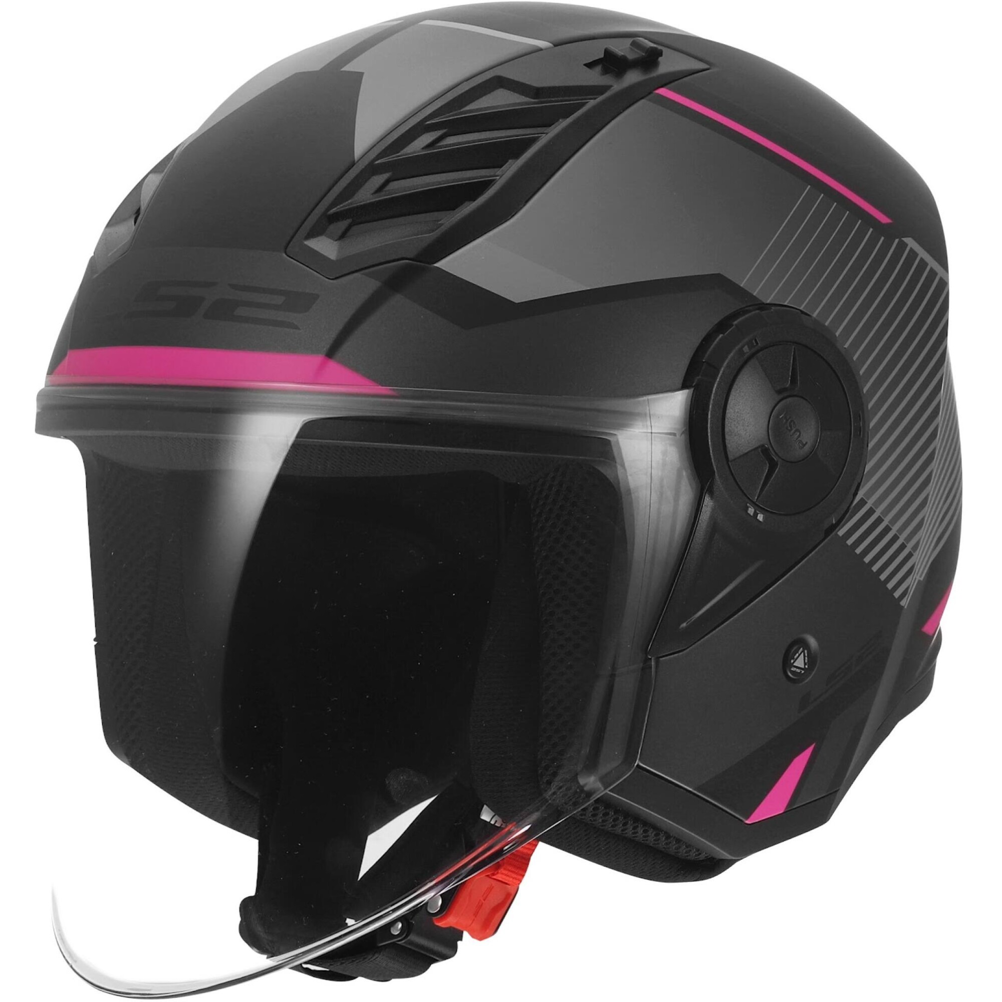 Casque LS2 OF616 Airflow II Solar Gris Rose - 2XL