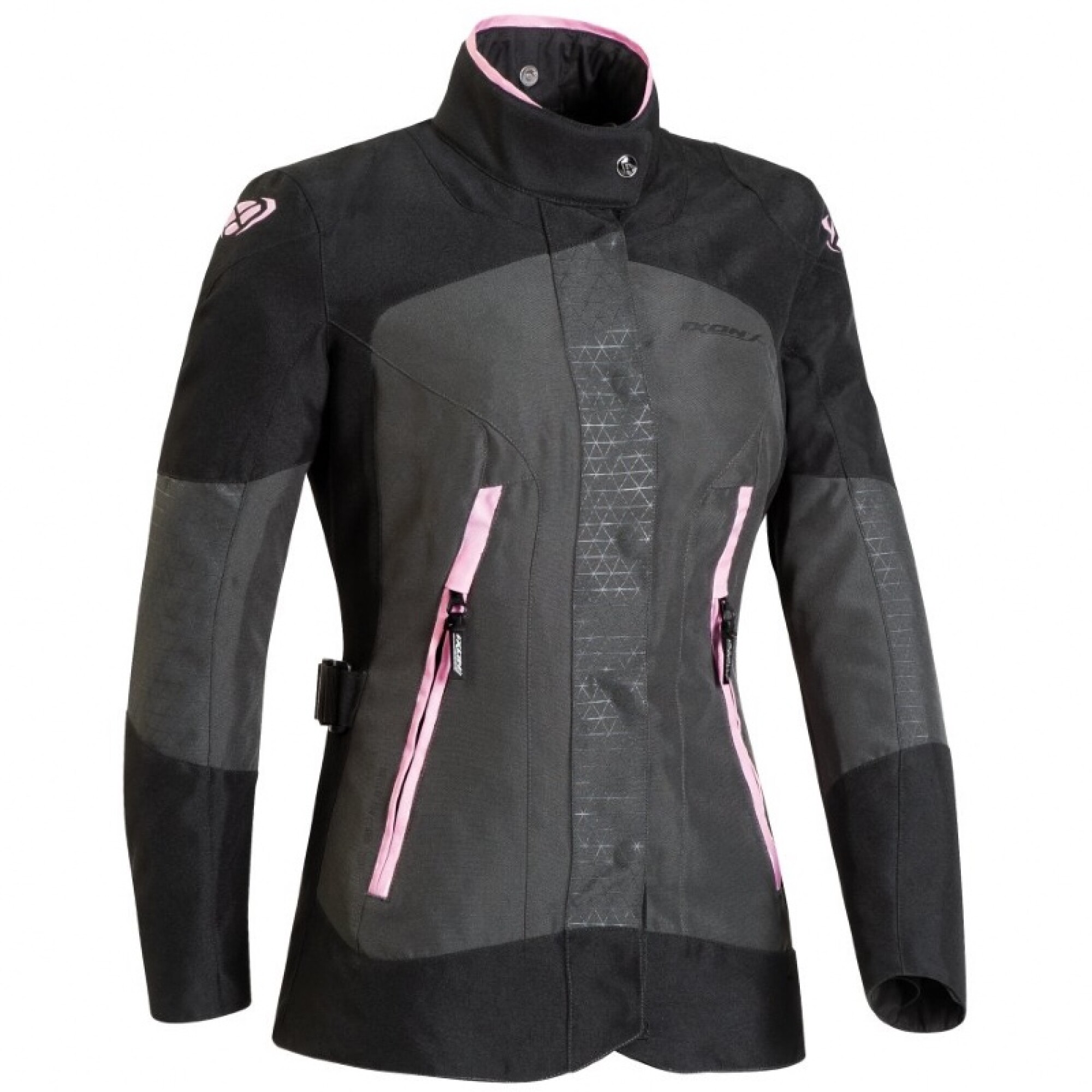 Blouson Femme Ixon Lady Bloom Anthracite Noir Rose - 2XL