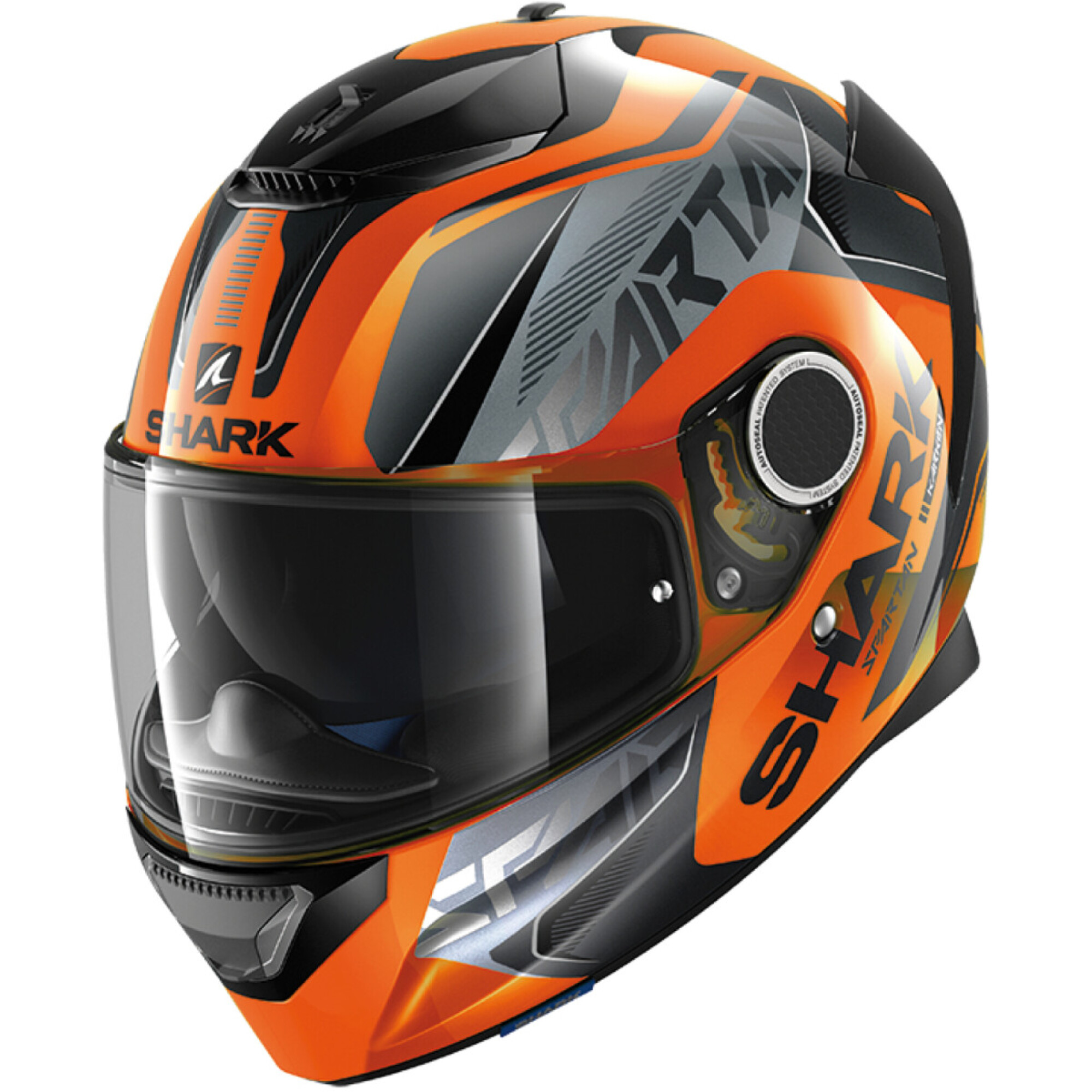 Casque Shark Spartan Karken HV OKK Orange Noir - L