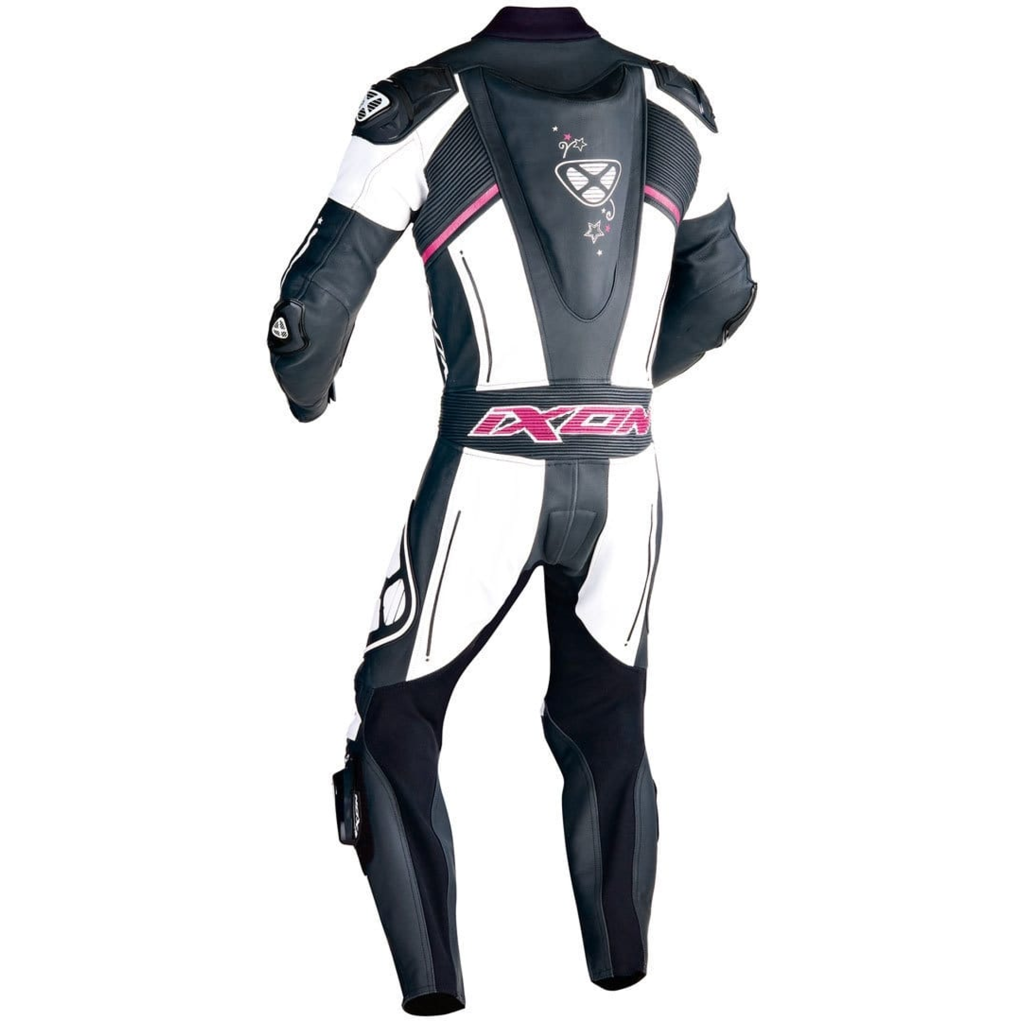 Combinaison Ixon Lady Astrale Noir Blanc Fushia - L