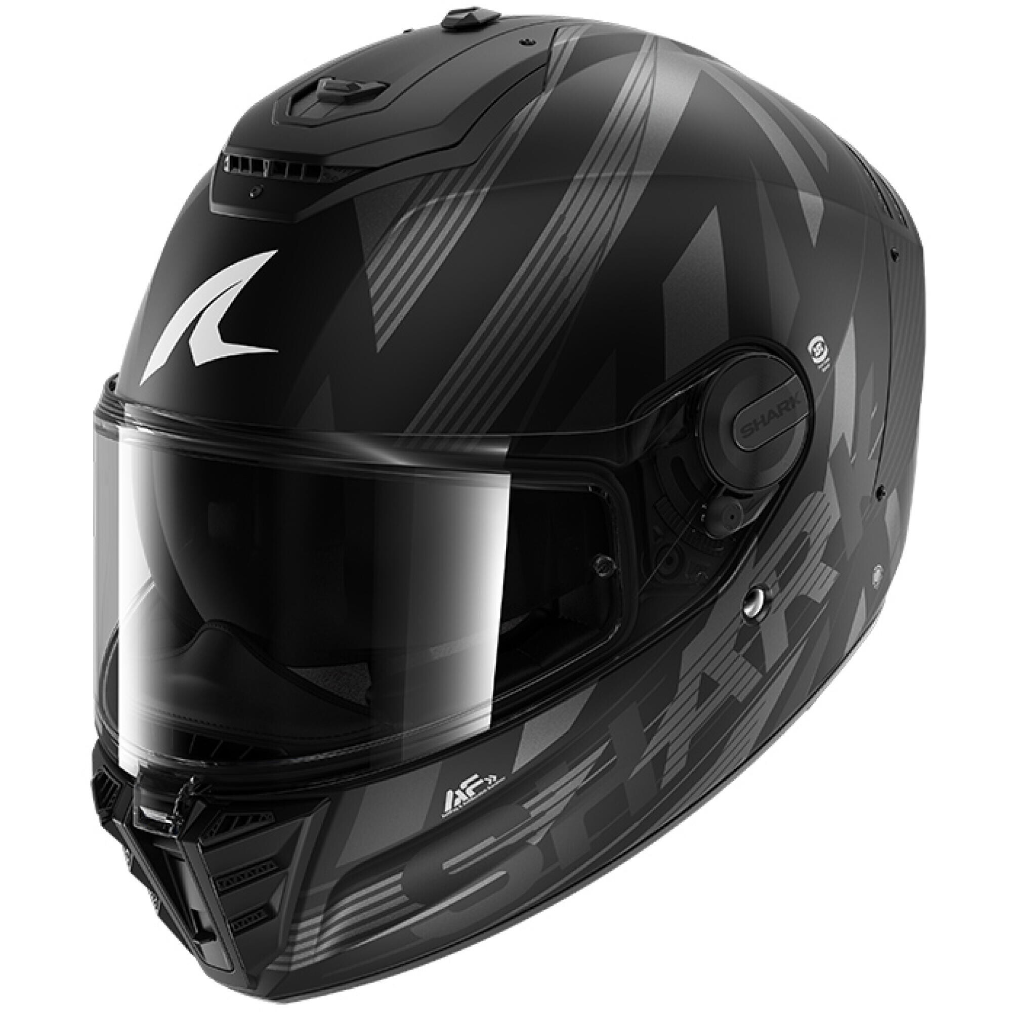 Casque Shark Spartan RS Dashed Noir Argent Anthracite - L