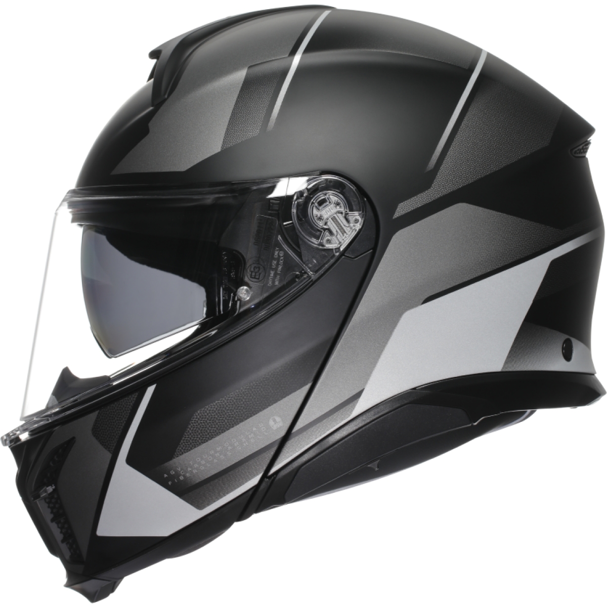 CASQUE AGV TOURMODULAR MULTI MPLK PERCEPTION NOIR MAT ARGENT / S