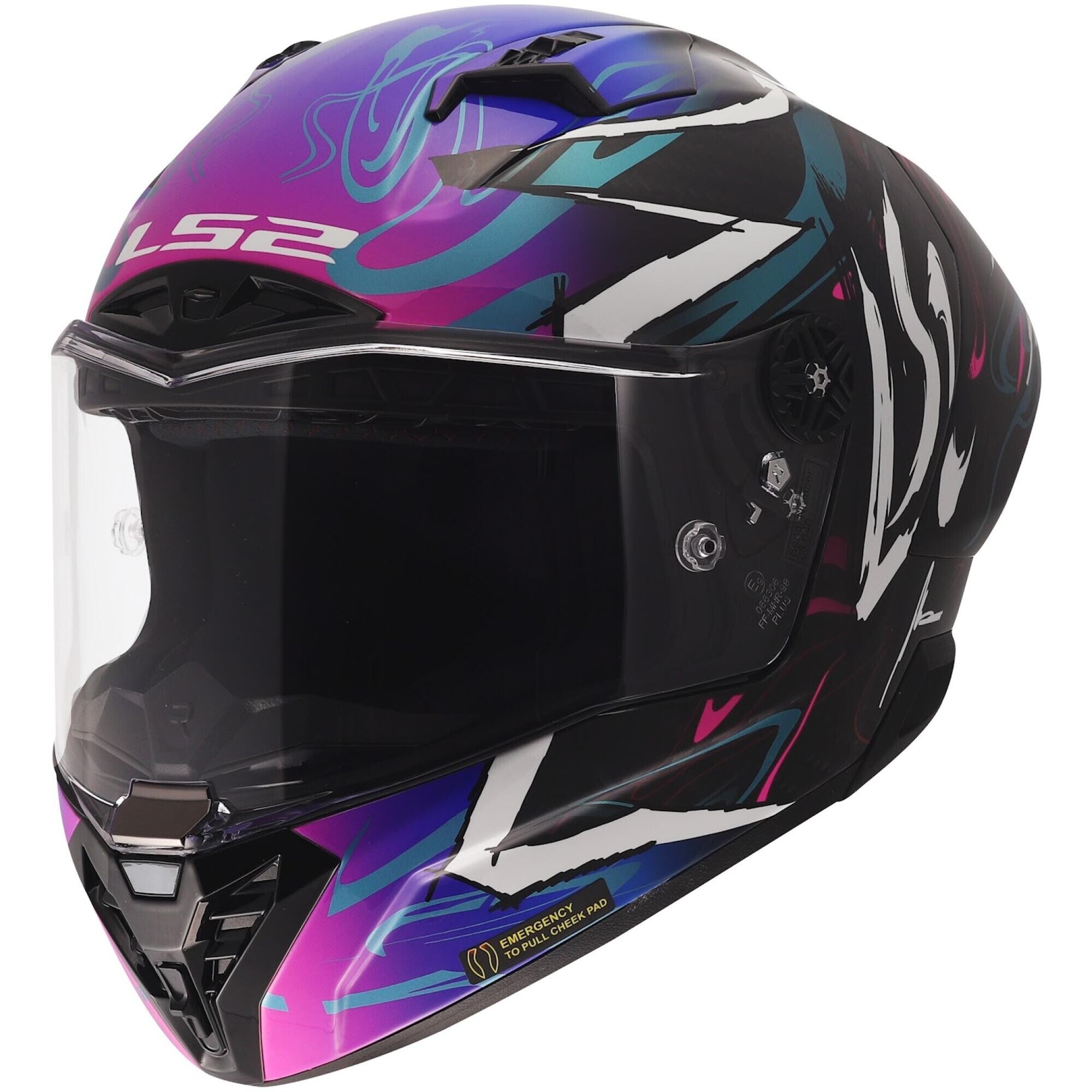 Casque LS2 FF805 Thunder GP Aero Drift Bleu Violet - L