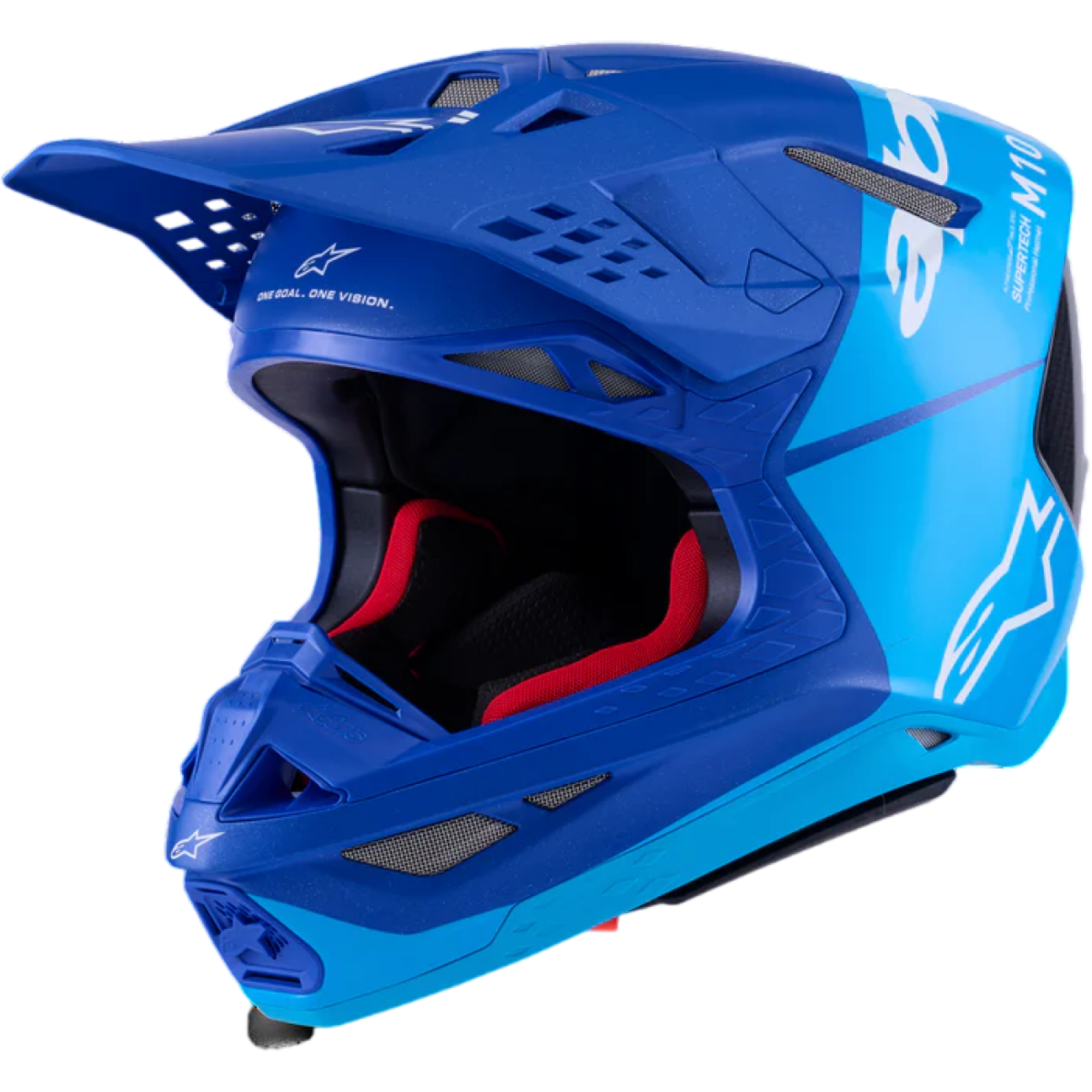 Casque Cross Alpinestars Supertech SM10 Flood Bleu Noir - 2XL