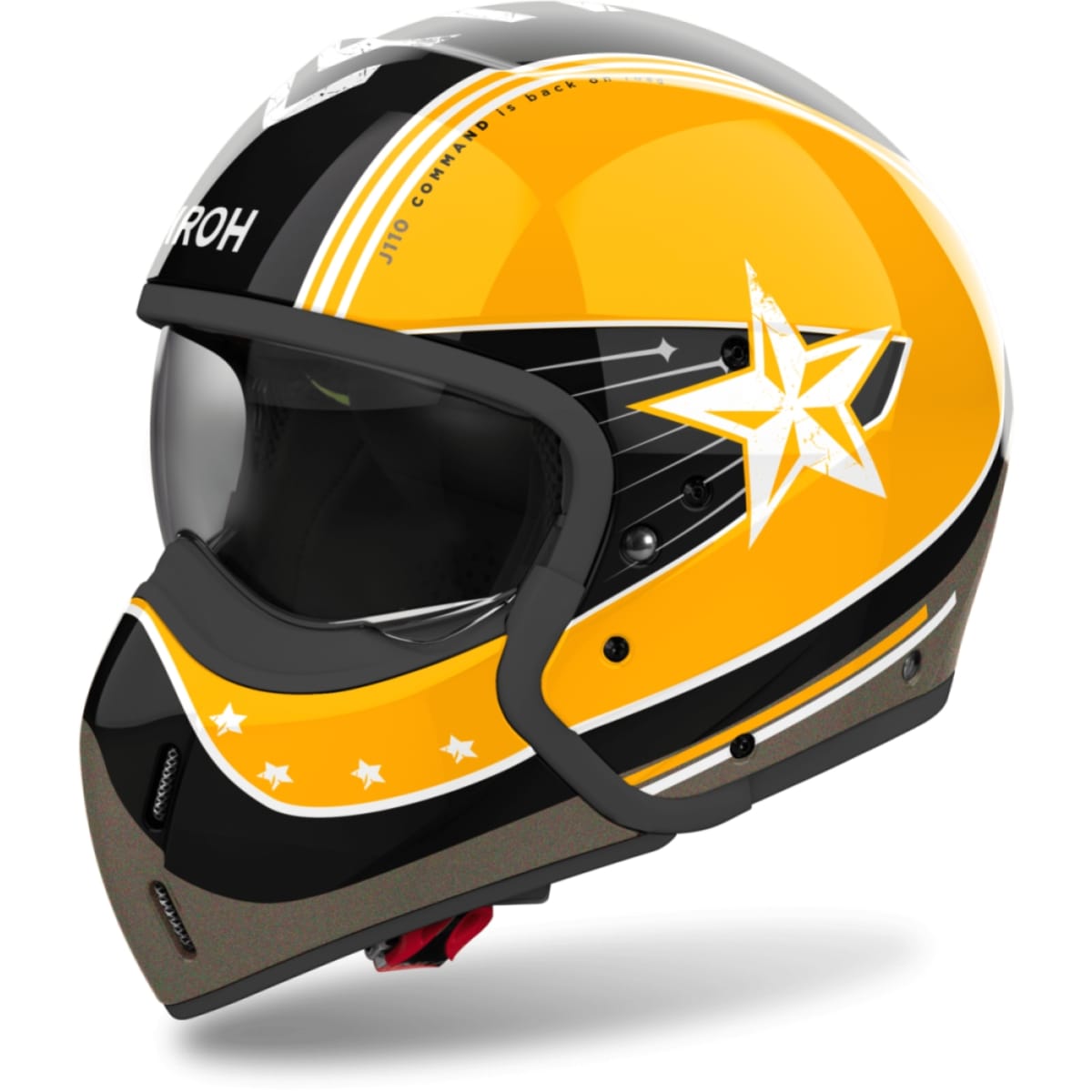 CASQUE AIROH J 110 COMMAND JAUNE BRILLANT / 2XL
