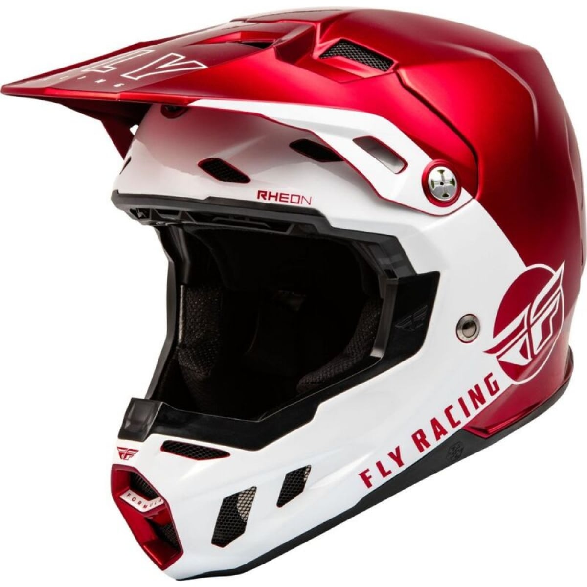 CASQUE CROSS FLY RACING FORMULA CC CENTRUM ROUGE MÉTALLIQUE BLANC / XL