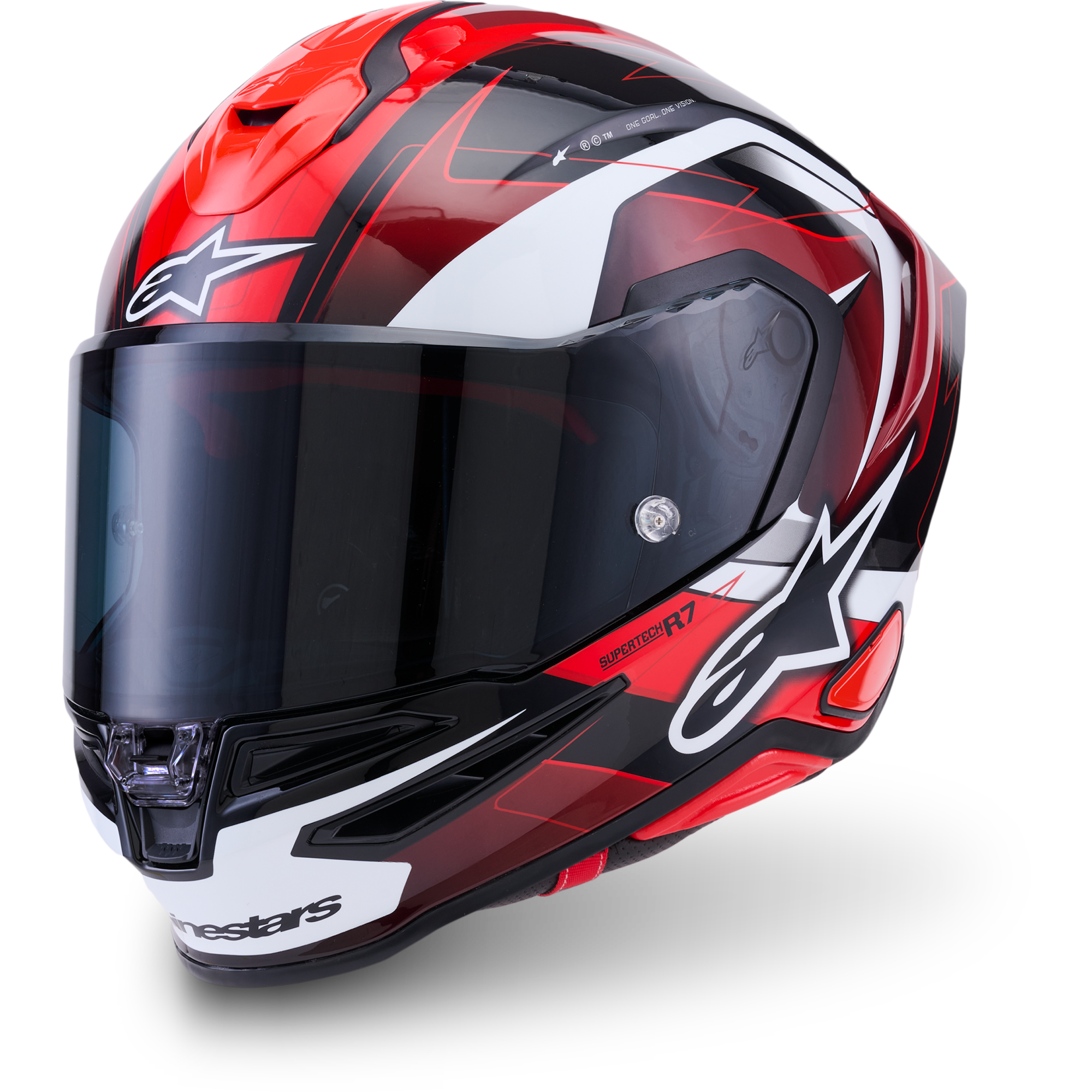 Casque S-R7 Kinetis Noir Rouge Blanc - 2XL