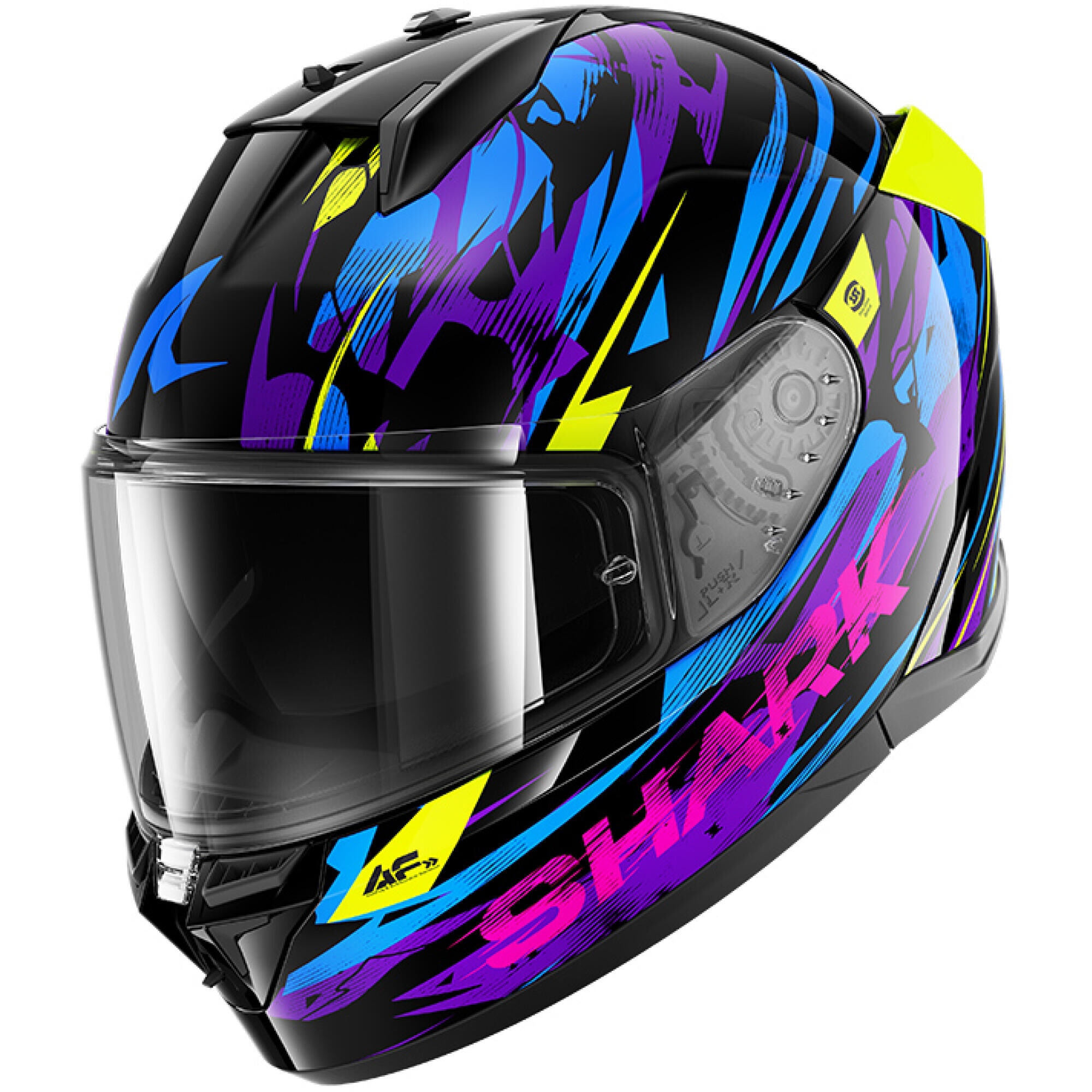 Casque Shark D-Skwal 3 Inkrider Noir Bleu Violet - L