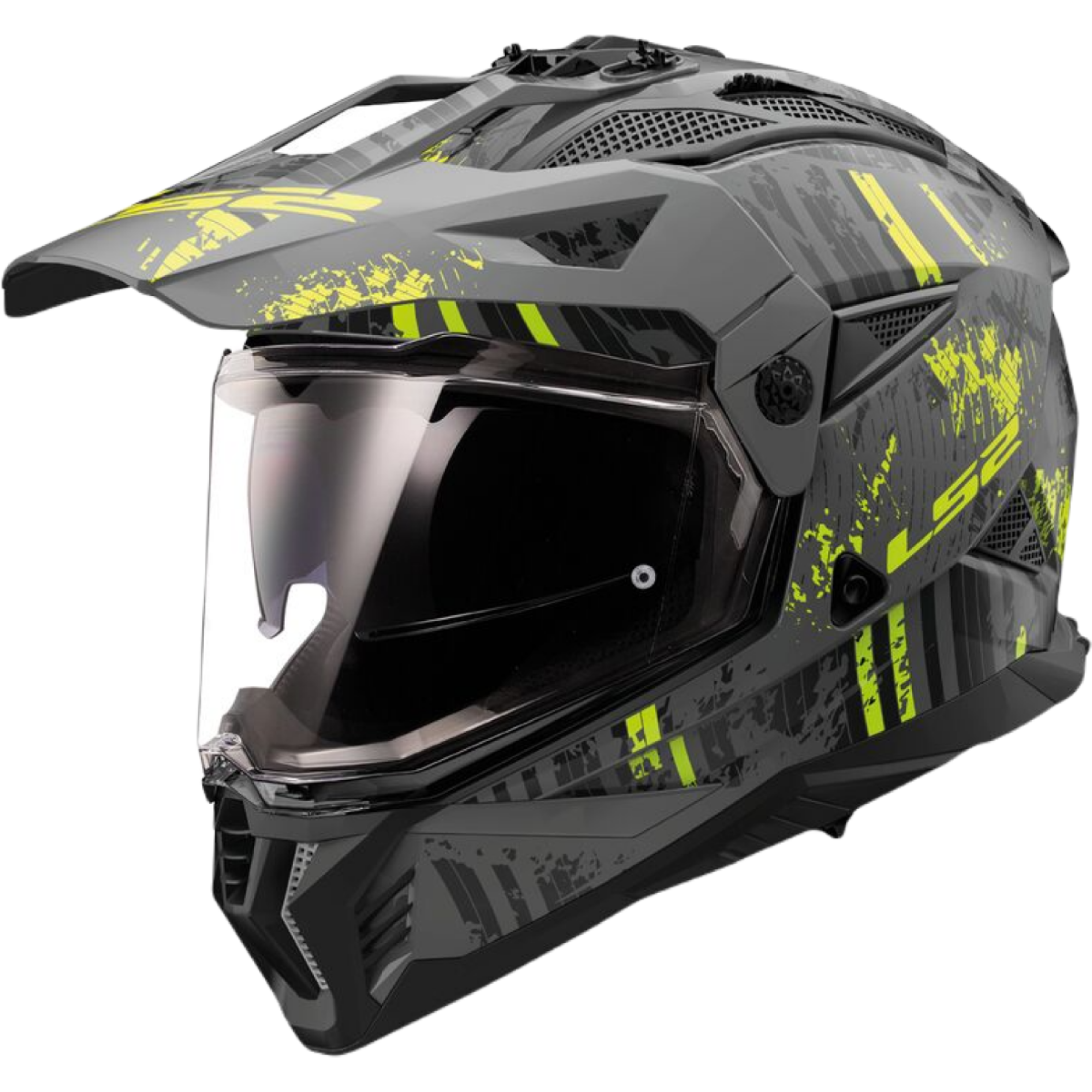 Casque LS2 MX702 Pioneer II Crazy Noir Mat - 3XL