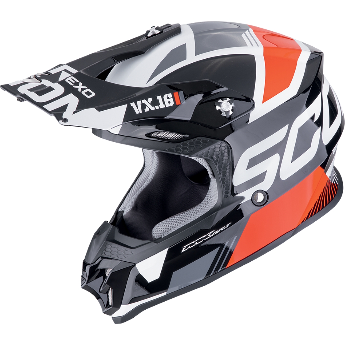 CASQUE CROSS SCORPION VX 16 EVO AIR ANALOG NOIR ROUGE / XL