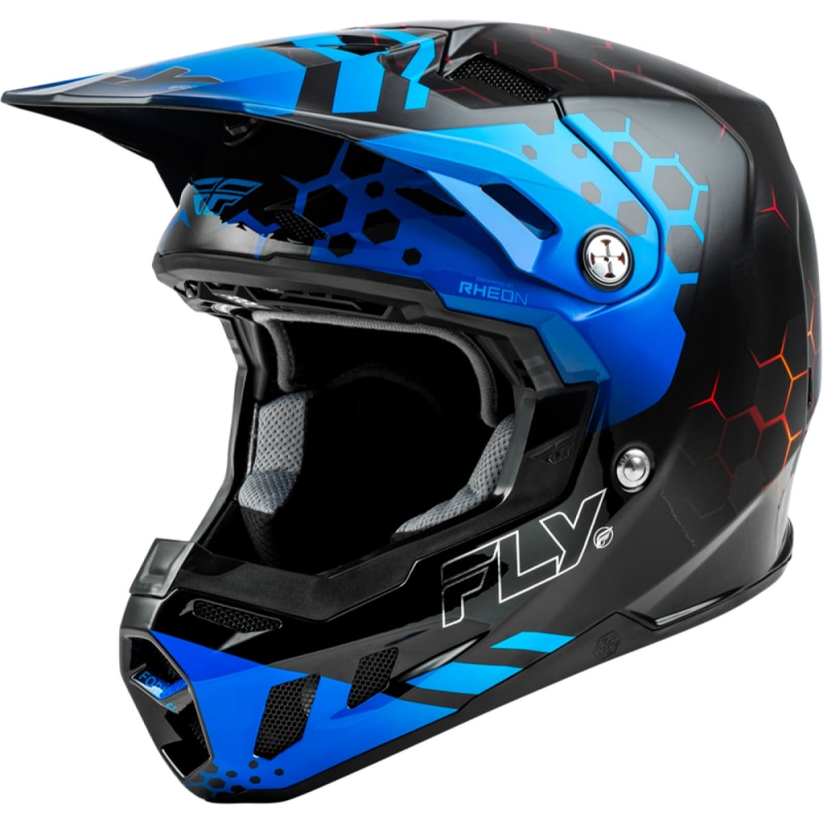CASQUE CROSS FLY RACING FORMULA CC TEKTONIC NOIR BLEU ROUGE / XL