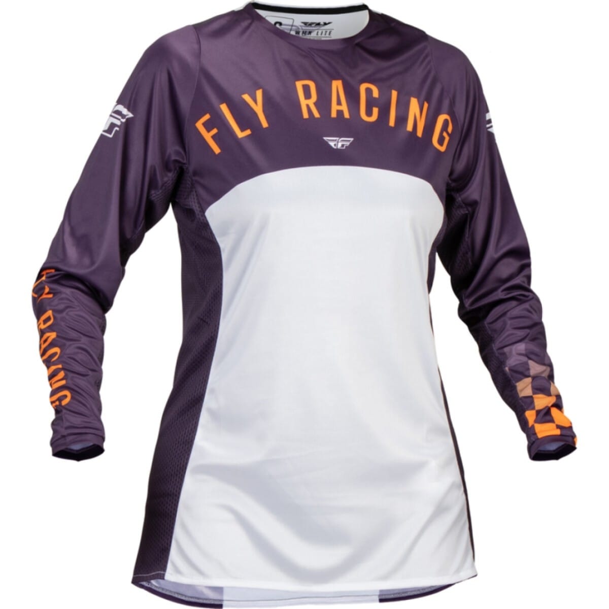 MAILLOT CROSS LADY FLY RACING LITE 24 VIOLET FONCÉ BLANC CORAIL NÉON / 2XL