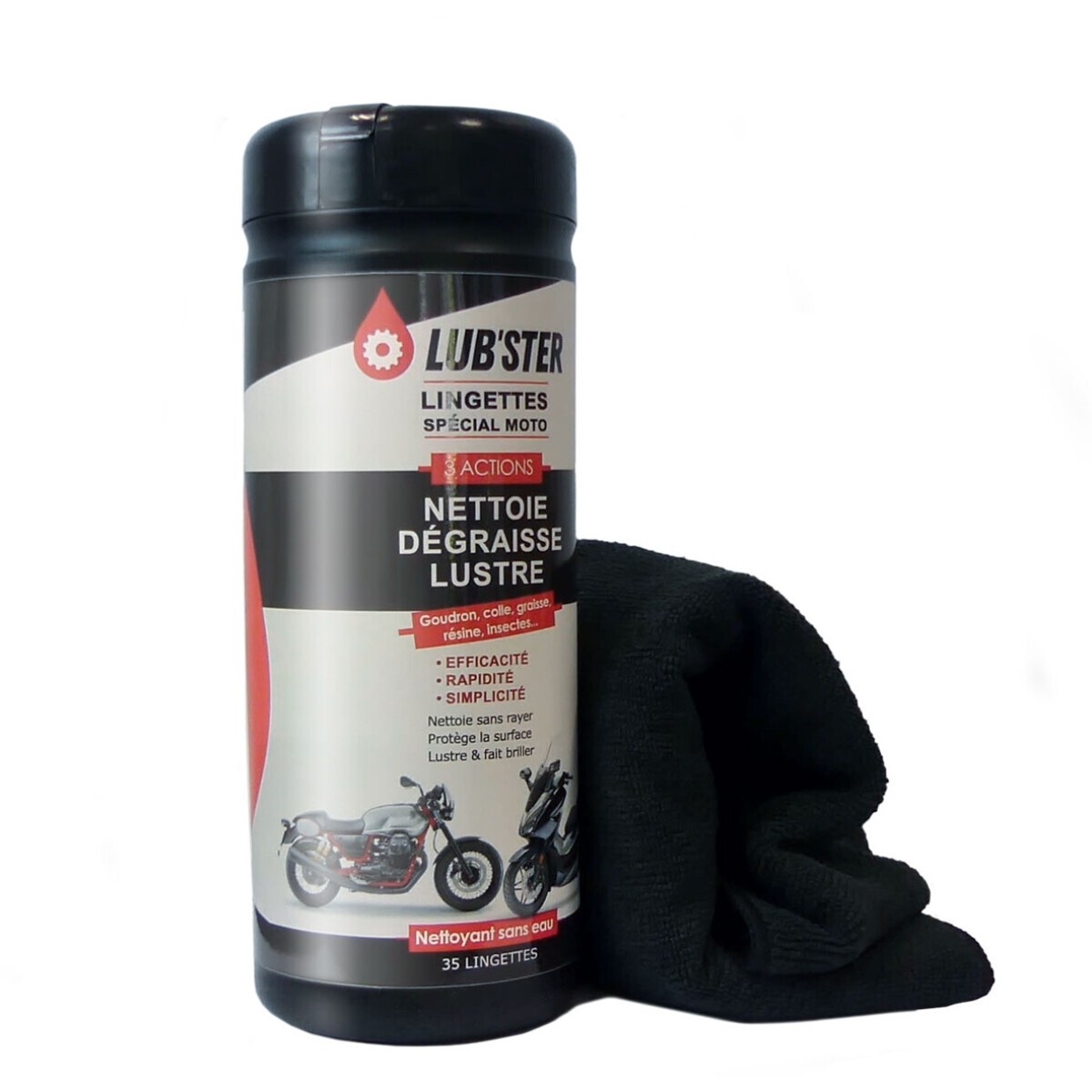 BOITE LUB'STER MINI 35 LINGETTES+MICROFIBRE