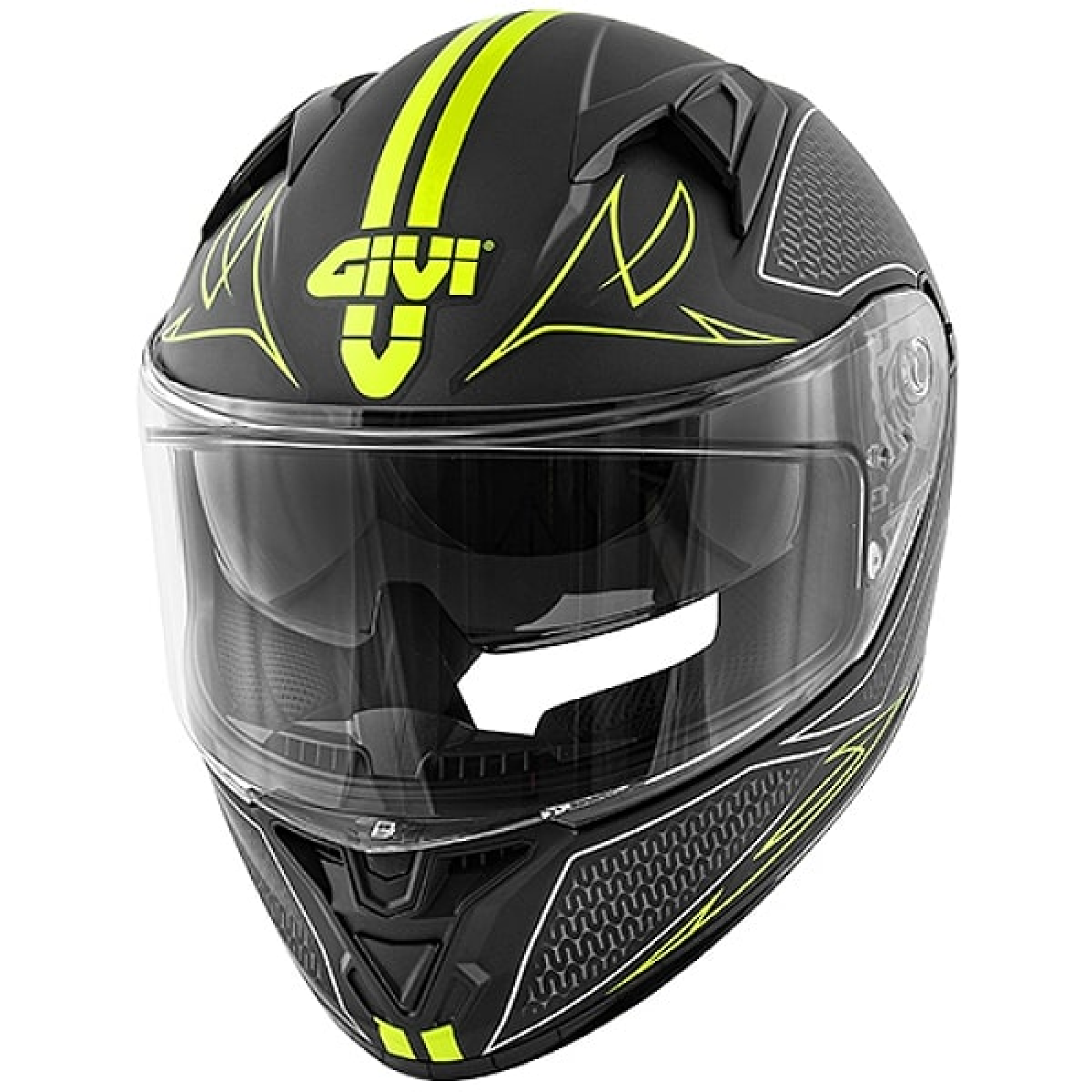 Casque Givi 50.6 Stoccarda Splinter Noir Mat Jaune - M