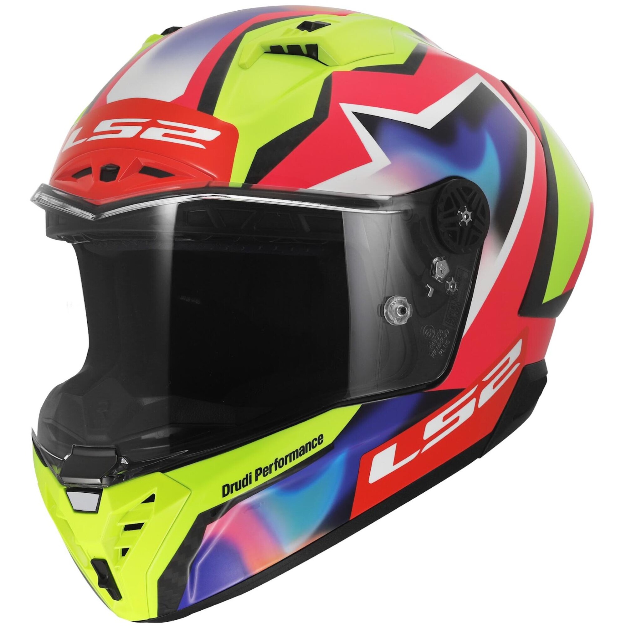 Casque LS2 FF805 Thunder GP Aero Replica Aldeguer 26 Jaune Fluo Bleu Rouge - L