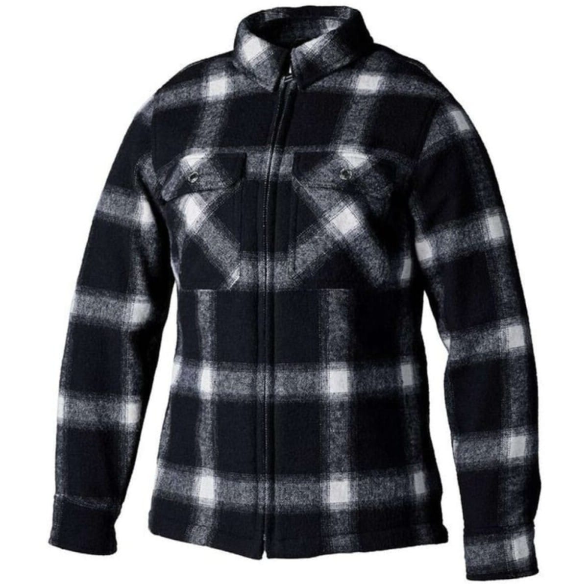 CHEMISE LADY RST BRUSHED NOIR BLANC / 3XL