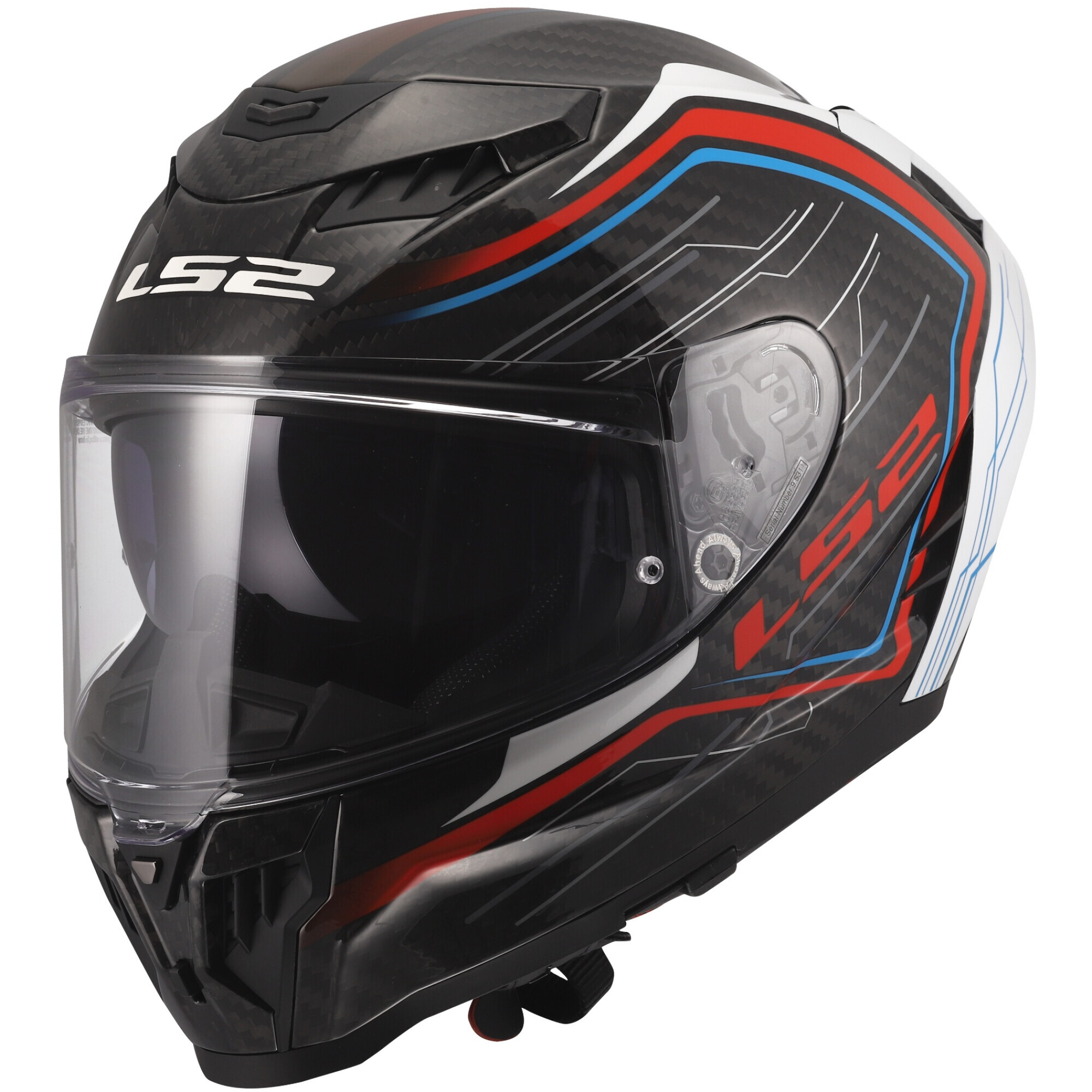Casque LS2 FF807 Dragon Subic Blanc Bleu Rouge - 2XS