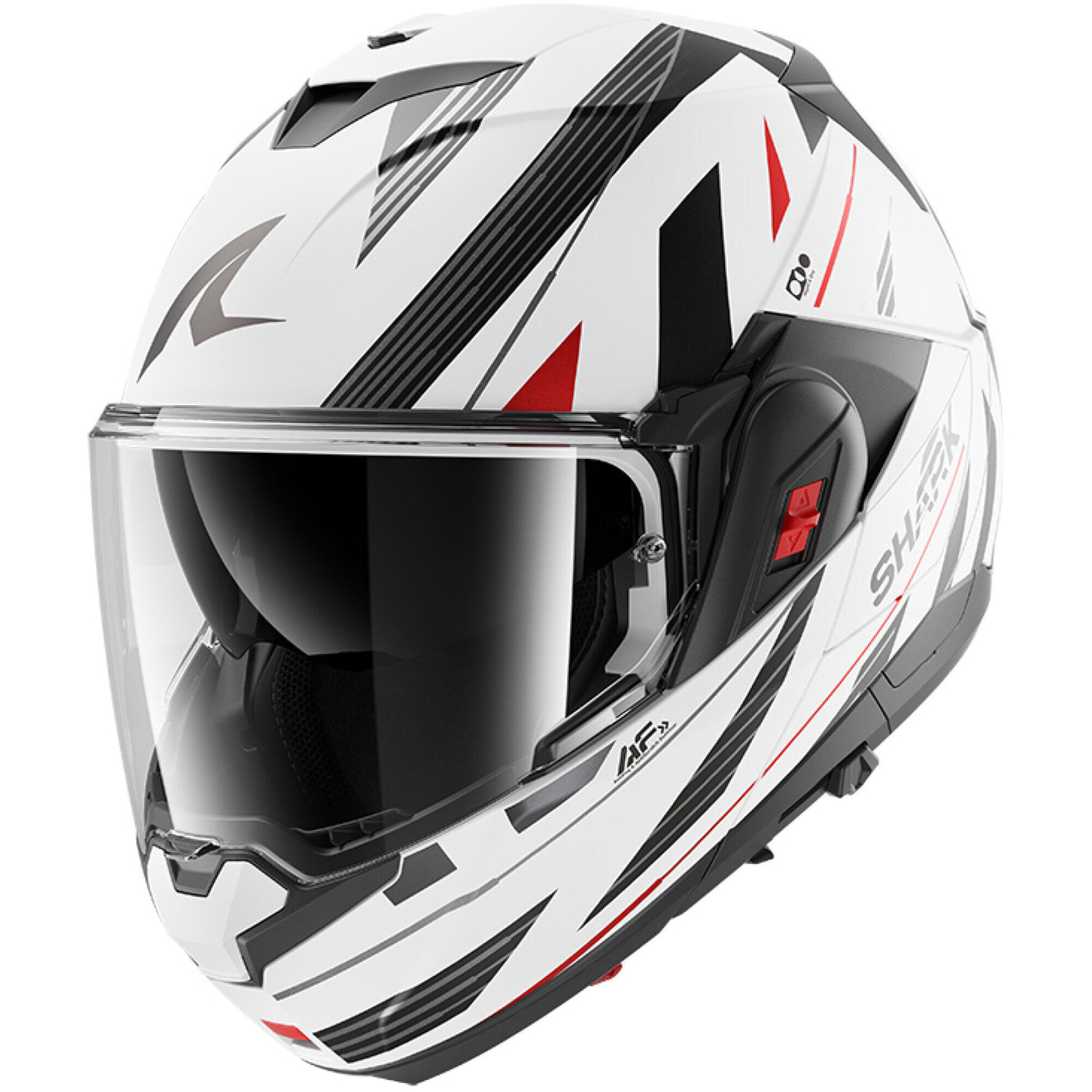 Casque Shark OXO Dashed Blanc Anthracite Rouge - L
