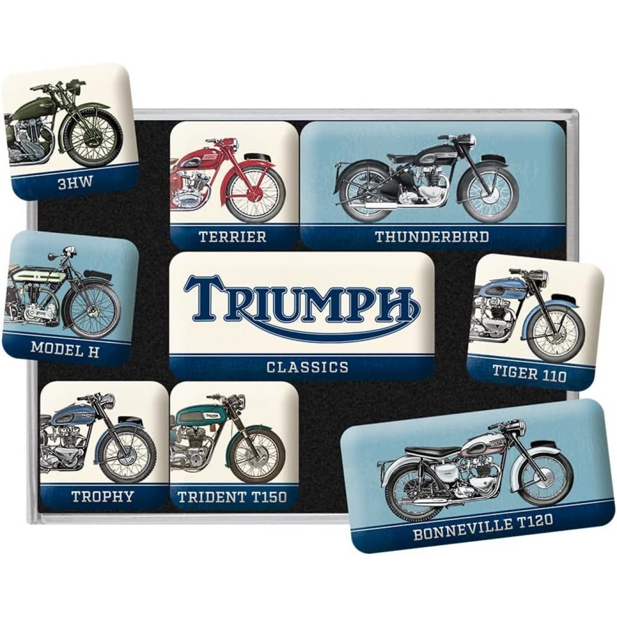 MAGNET NOSTALGIC ART TRIUMPH MODEL CHART