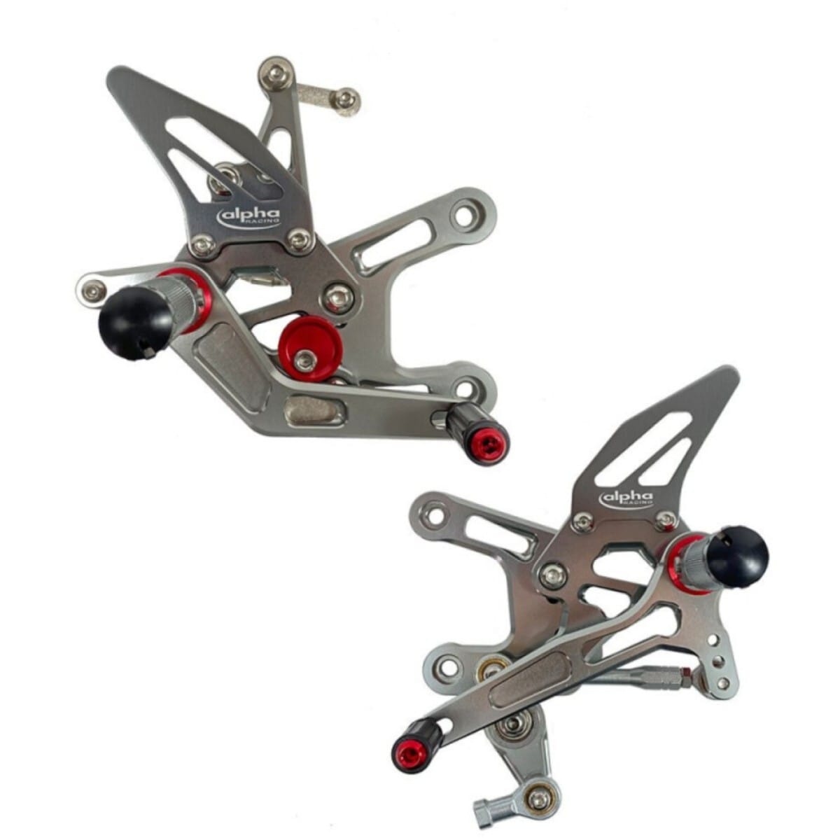 COMMANDES RECULÉES COMPLÈTES ALPHA TECHNIK COULEUR TITANE KAWASAKI ZX10R 2016-