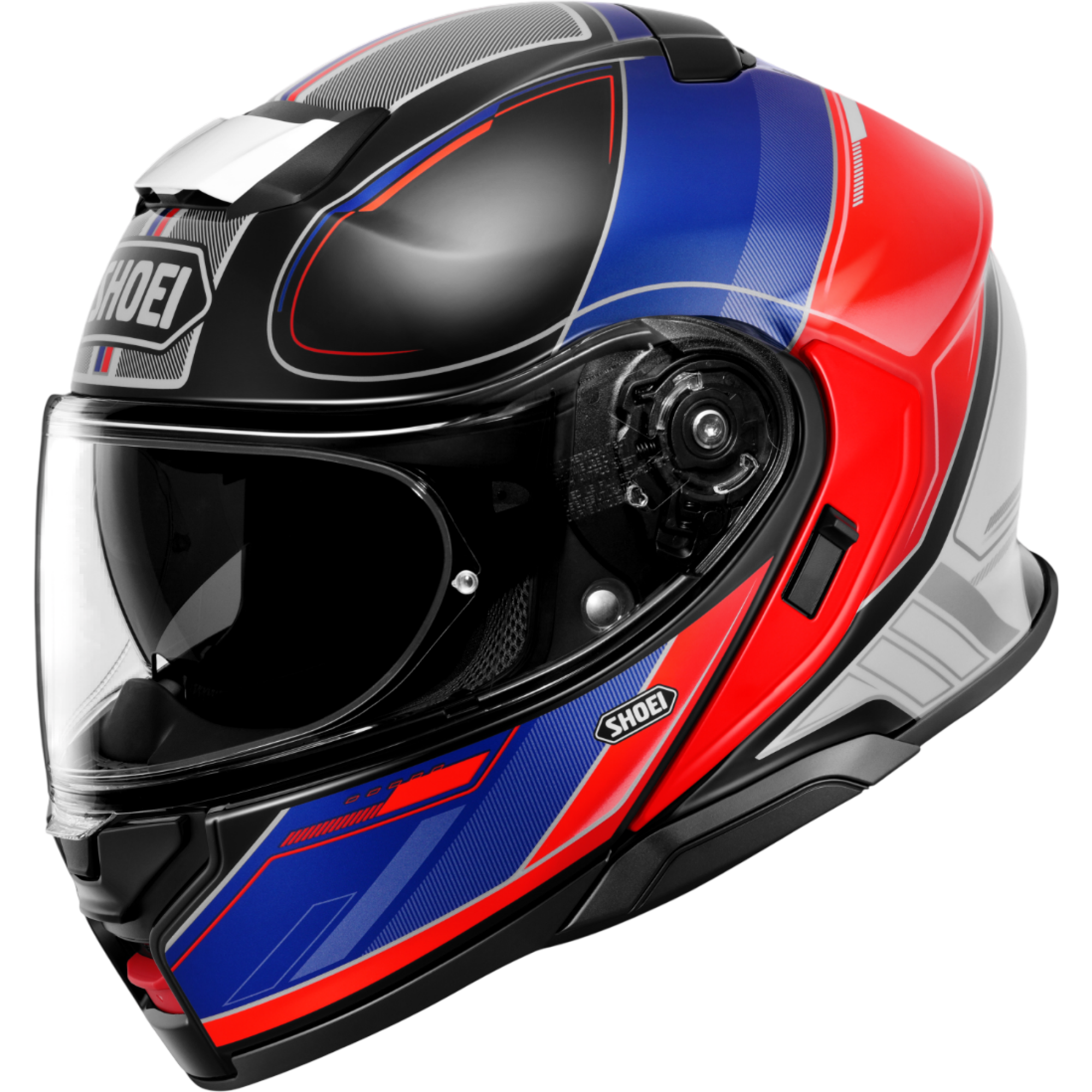 Casque Shoei Neotec 3 Sharpen TC-10 Noir Rouge Bleu - 2XL