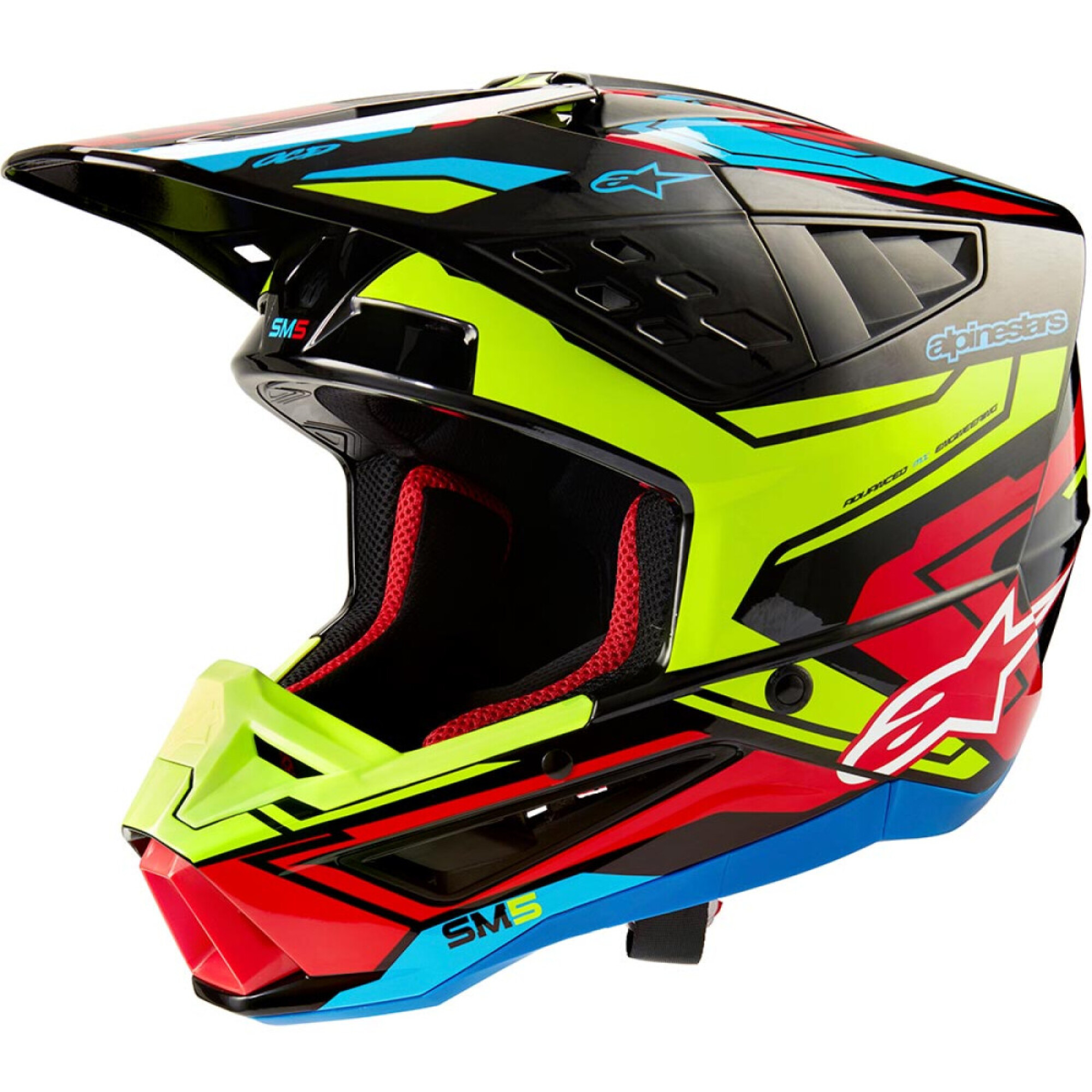 Casque Cross Alpinestars SM5 Action 2 Noir Jaune - 2XL