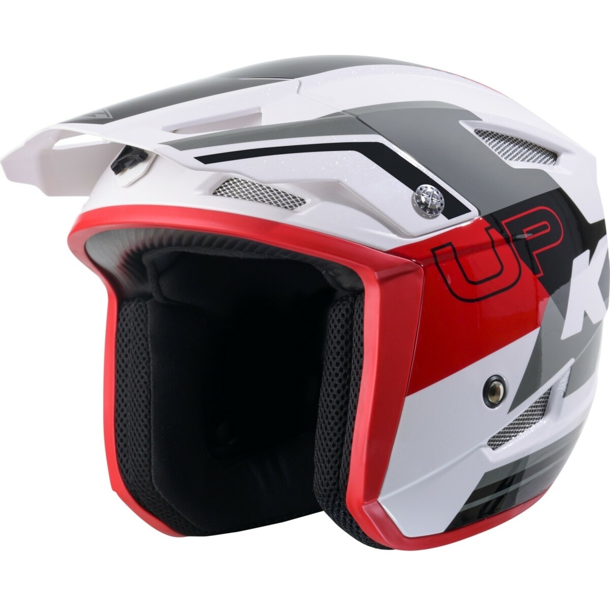 CASQUE TRIAL KENNY TRIAL UP GRAPHIC BLANC ROUGE BRILLANT / M