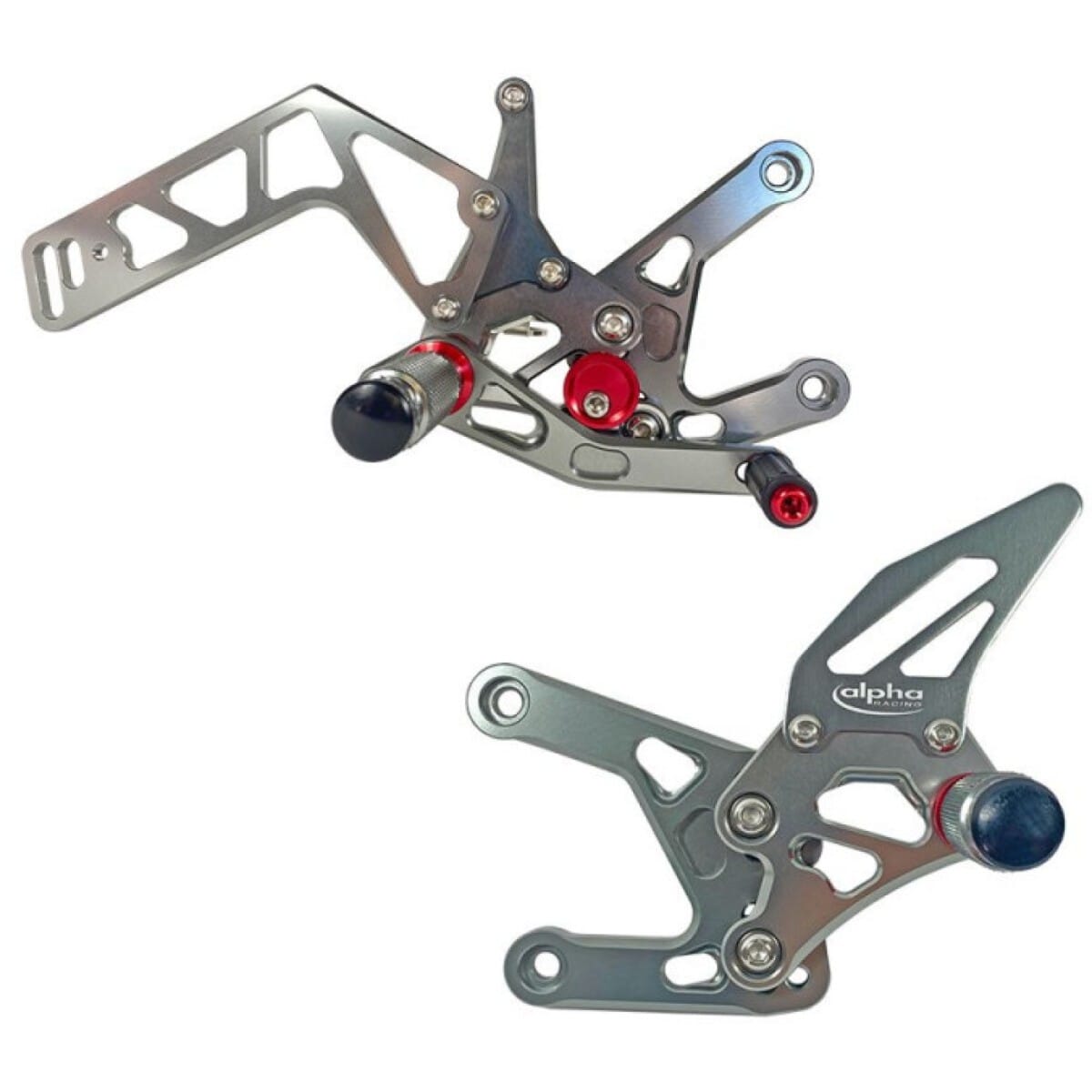 COMMANDES RECULÉES COMPLÈTES ALPHA TECHNIK COULEUR TITANE YAMAHA YZF-R1