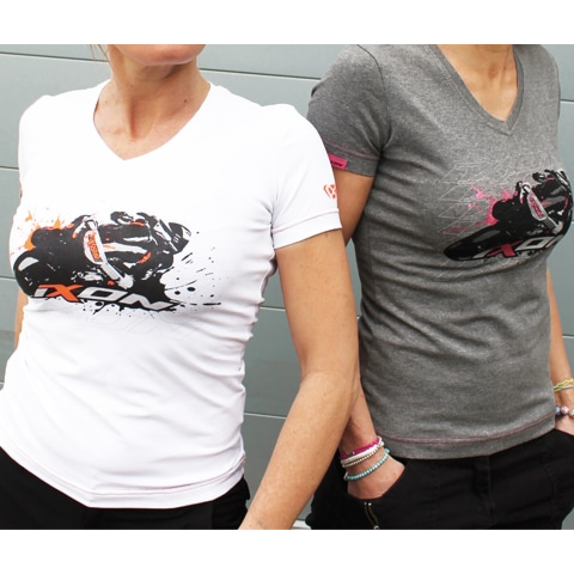 T-Shirt Ixon Union lady Anthracite Rose Vif - L