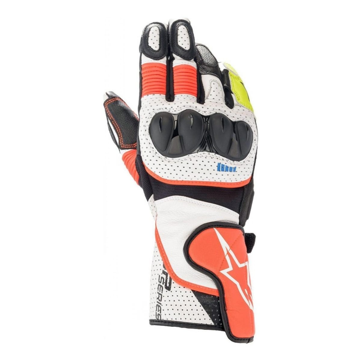 Gants Alpinestars SP-2 V3 Blanc Rouge Fluo / L