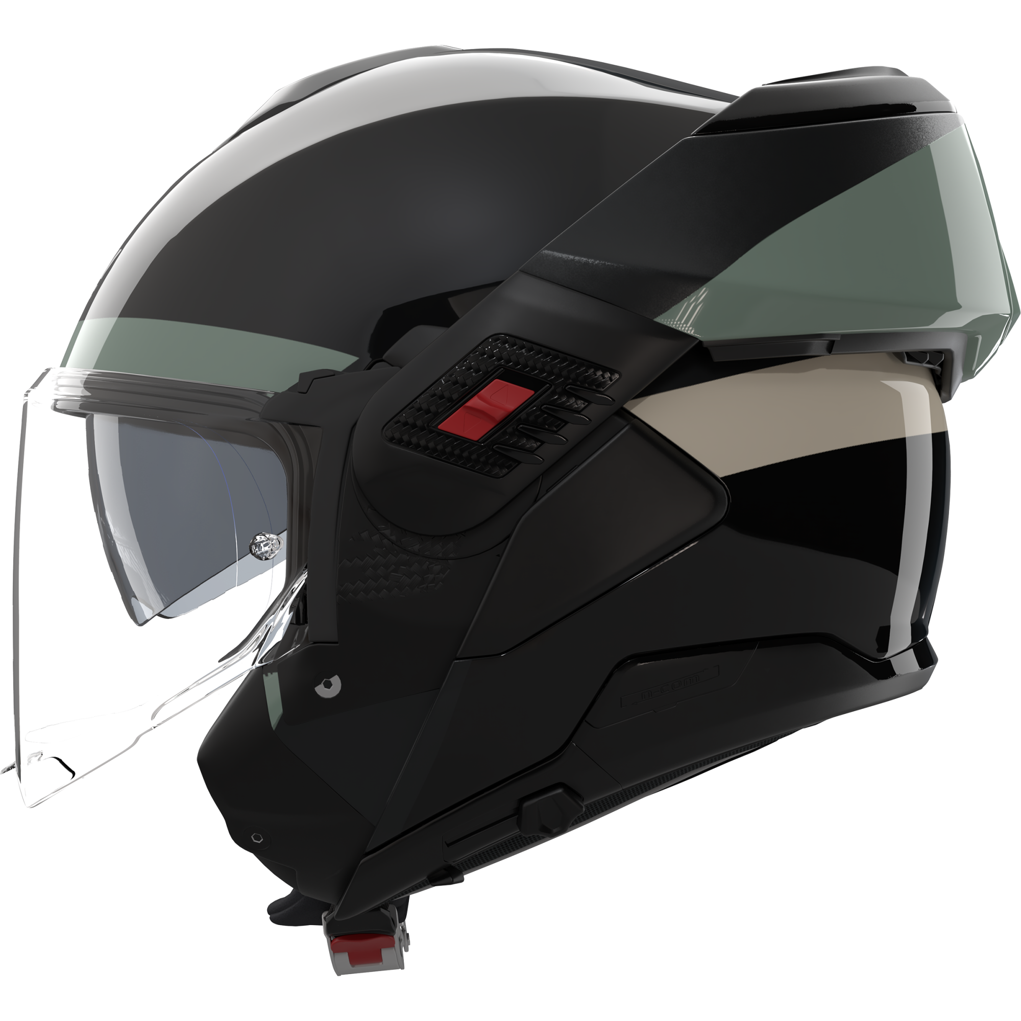 Casque Nolan N120-1 Blocco 358 Noir Gris Vert - 2XS