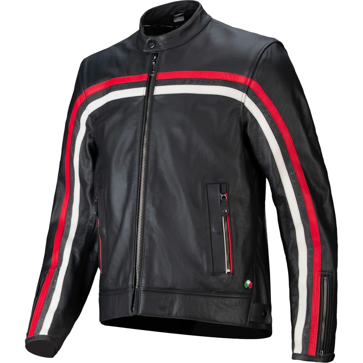 BLOUSON ALPINESTARS DYNO NOIR ROUGE RUBY ECRU / 2XL